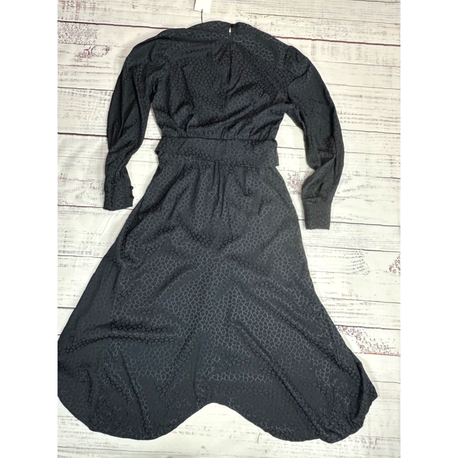 Isabel Marant Isabel Marant Romina Stretch Silk Dress Jacquard Black Size 38 Long Sleeve A-Line Women Dress Size XS / US 0-2 / IT 36-38 - 6 Thumbnail