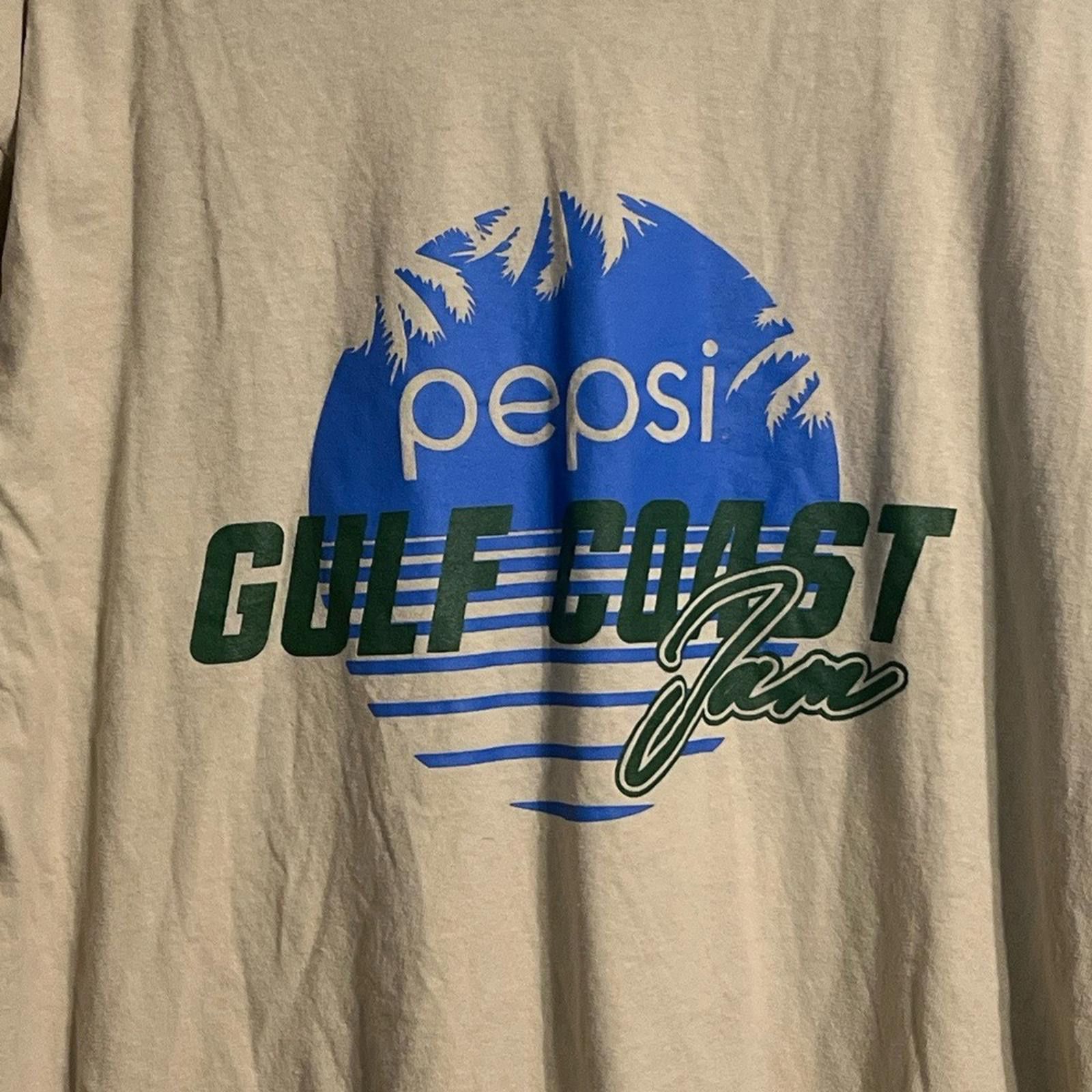 Pepsi Pepsi Gulf Coast Jam Men XL Beige Tan LS Graphic Tee Size US XL / EU 56 / 4 - 3 Thumbnail