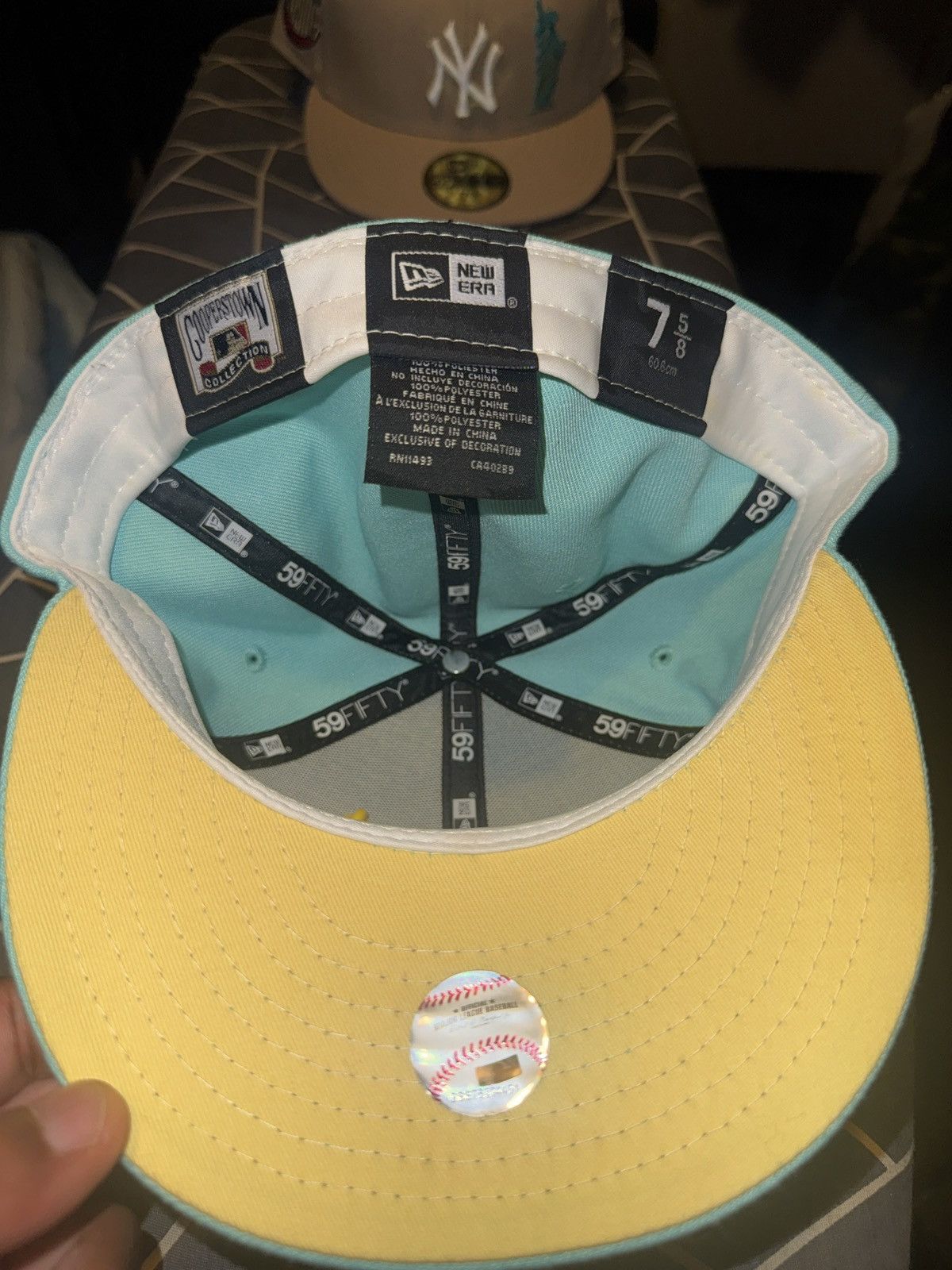 New Era New Era 59FIFTY Cincinnati Reds Beach Glass Green Fitted Size ONE SIZE - 4 Thumbnail