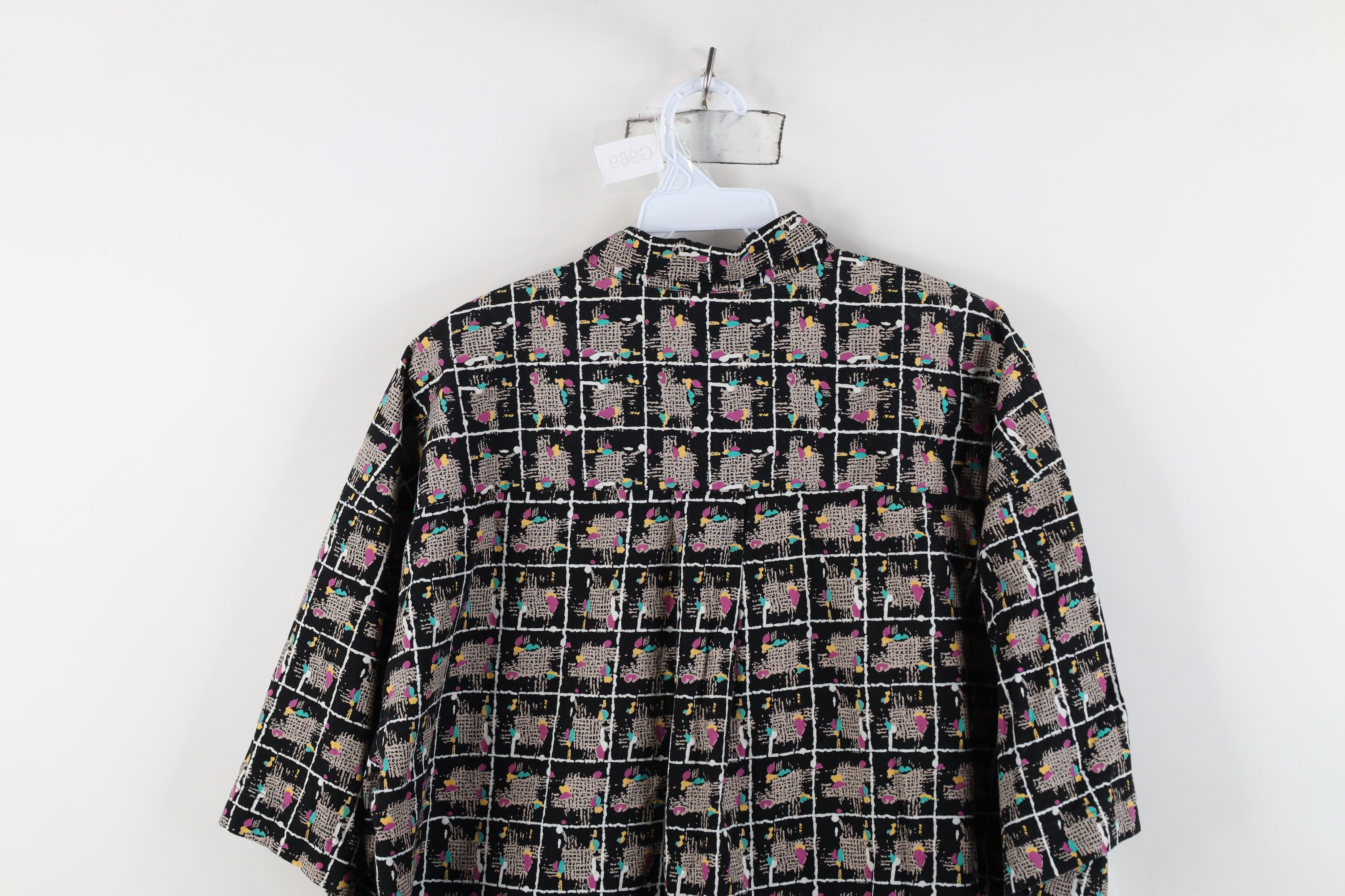 Vintage Vintage 90s Streetwear Paint Splatter Collared Button Shirt Size US XL / EU 56 / 4 - 10 Thumbnail
