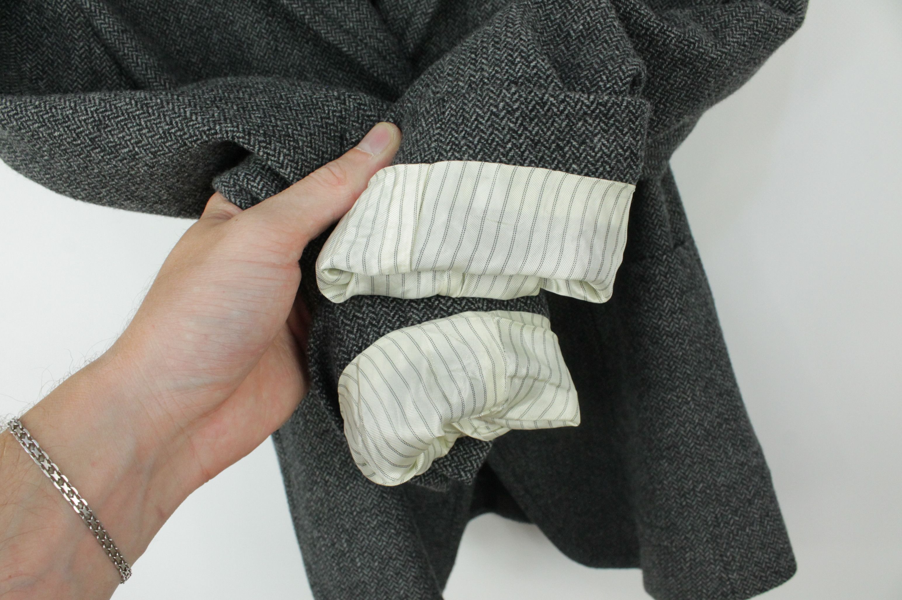 Max Mara × Weekend Max Mara Weekend Max Mara Herringbone Tweed Wool Blazer Jacket Size XS / US 0-2 / IT 36-38 - 5 Thumbnail