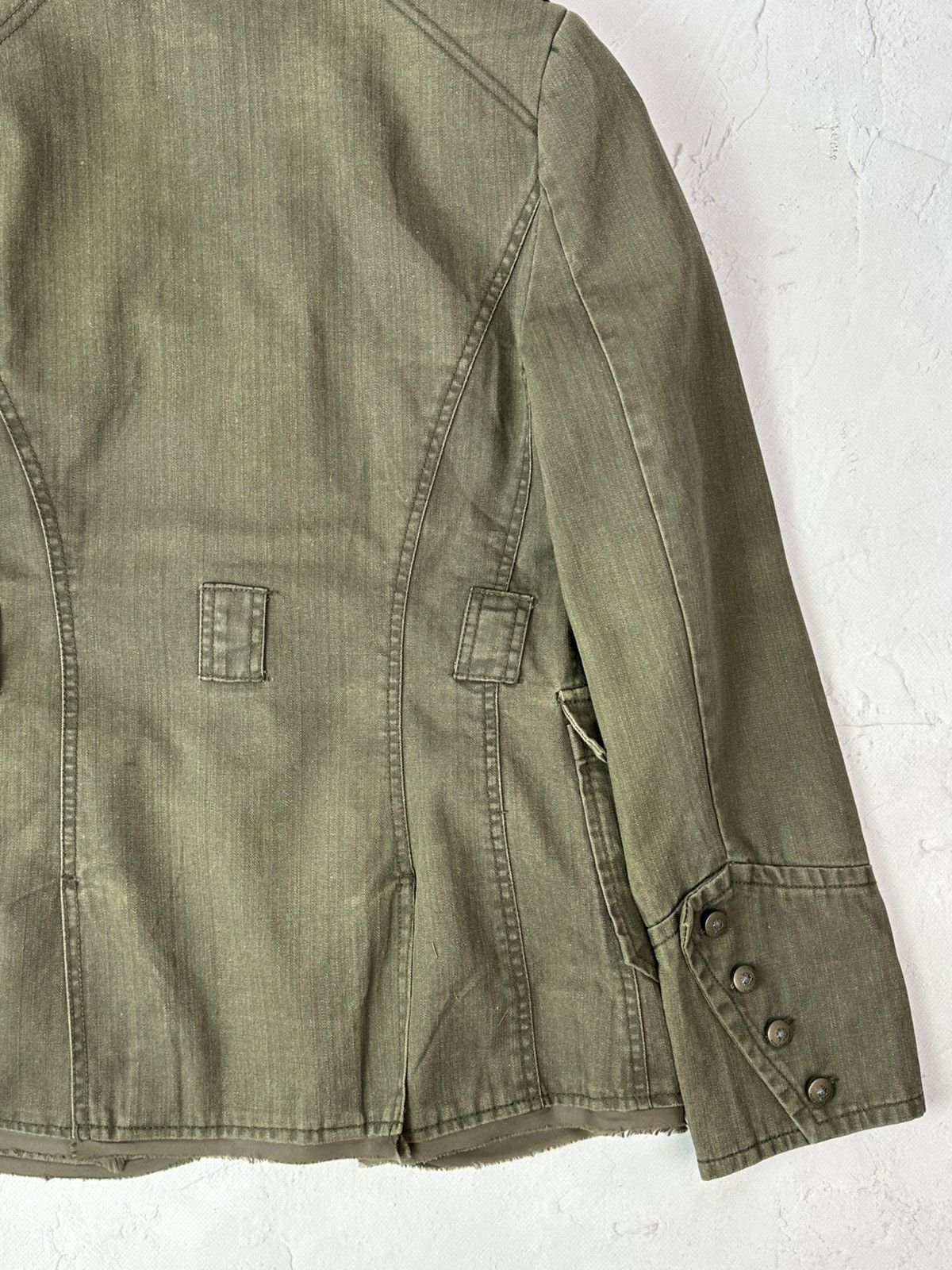 Le Grande Bleu (L.G.B.) Vintage Khaki Metal Buttons Jacket Size L / US 10 / IT 46 - 8 Thumbnail