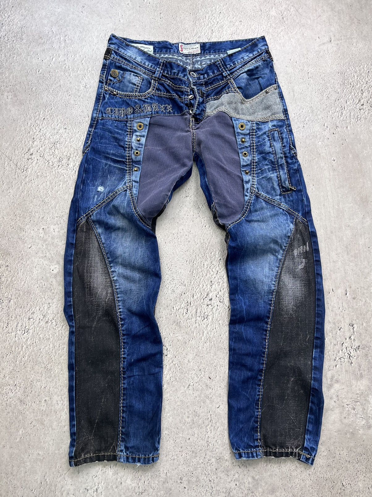 Designer × Japanese Brand × Vintage ARCHIVE Multi-pocket cowboy jeans Rick Owens Style Size US 34 / EU 50 - 1 Thumbnail