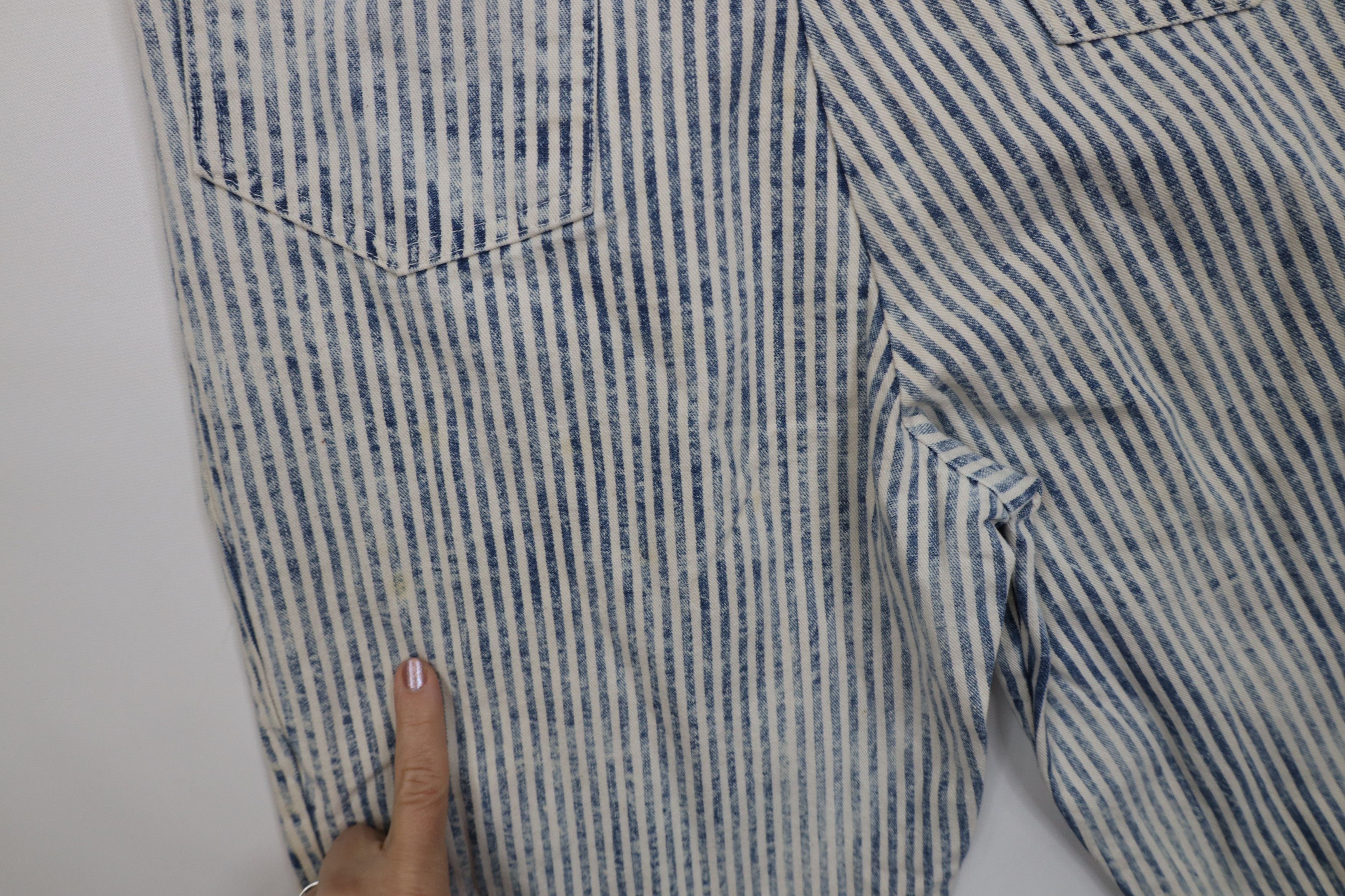 Vintage Vintage 90s Streetwear Hickory Striped Tapered Leg Jeans Size 26" / US 2 / IT 38 - 13 Thumbnail
