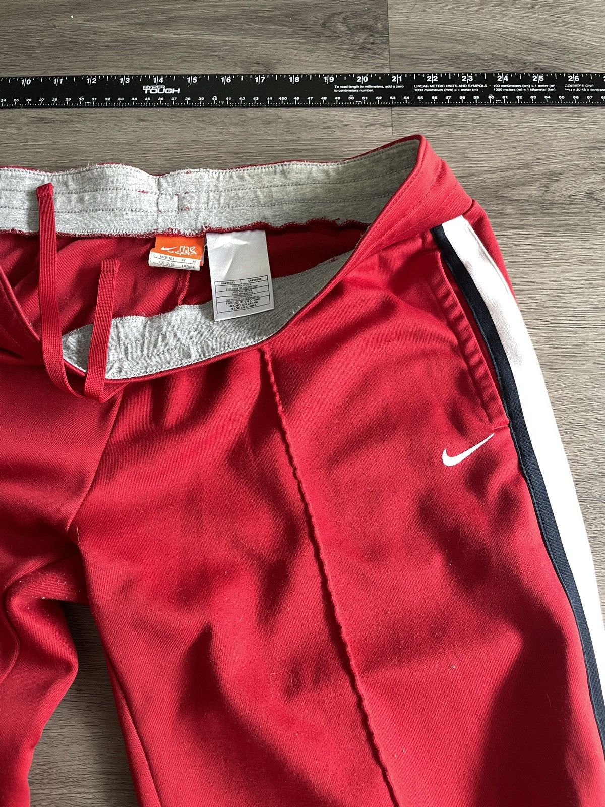 Nike Y2K Nike “Casual Style” Red Track Pants (Sz.M) Size US 32 / EU 48 - 2 Thumbnail