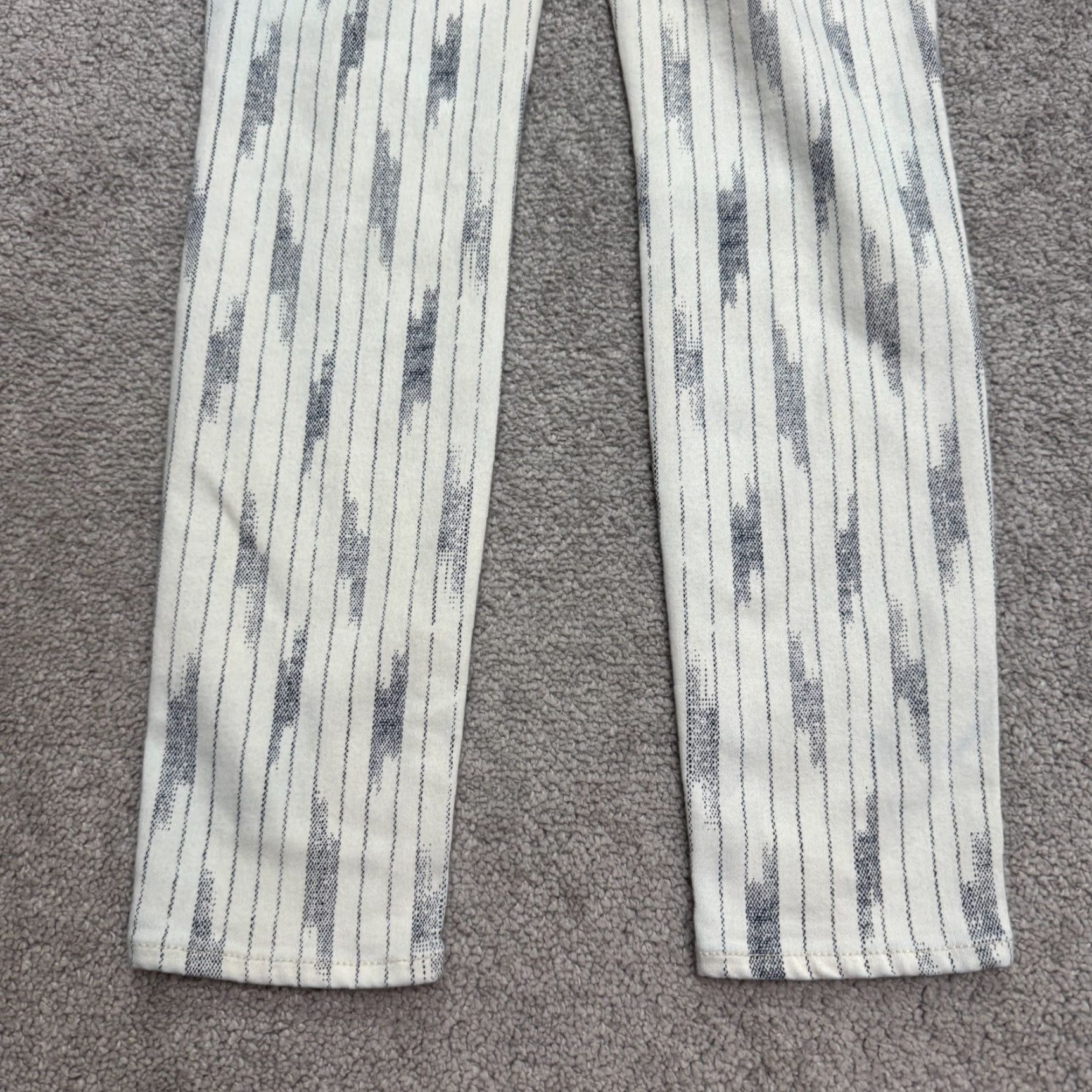 Paige Paige Verdugo Jeans Woman 26 Ankle Denim Ikat White Black Multicolor Stretch Casual Size 26" / US 2 / IT 38 - 4 Thumbnail