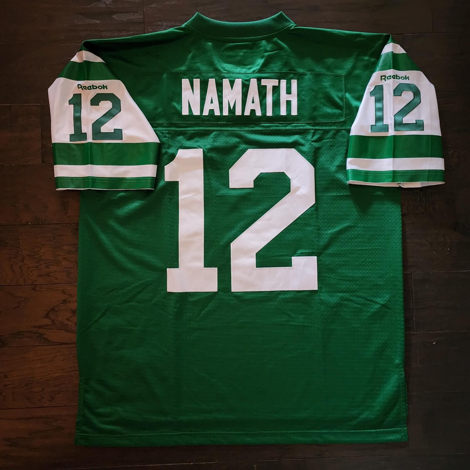Reebok Reebok NFL Vintage Joe Namath New York Jets #12 Green XL NFL Size ONE SIZE - 1 Thumbnail