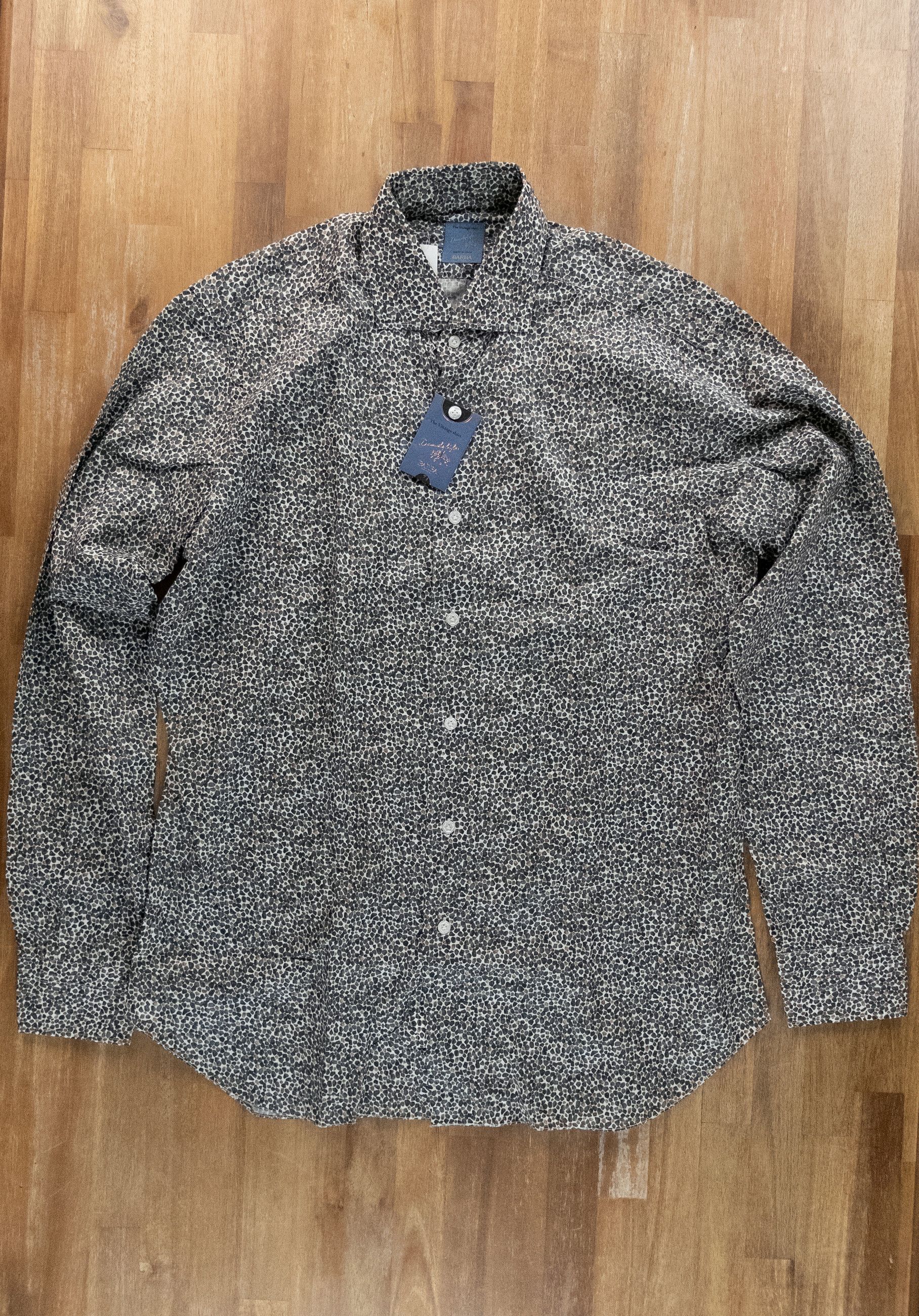 Barba Napoli BARBA Napoli Dandy Life green pebbles print shirt 43 / 17 Size US XL / EU 56 / 4 - 1 Thumbnail