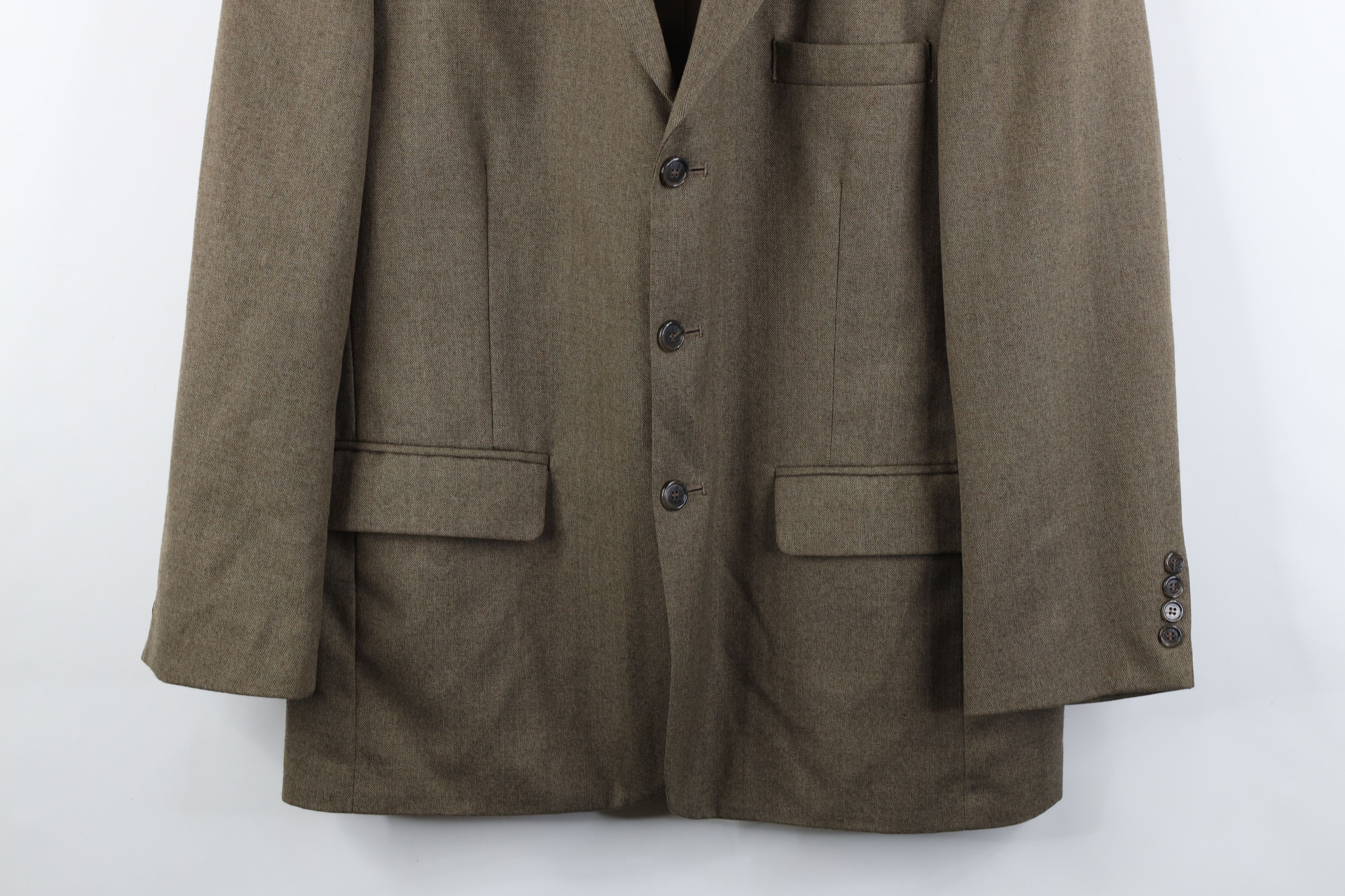 Vintage Vintage 90s Streetwear Herringbone Suit Coat Blazer Jacket Size US XL / EU 56 / 4 - 3 Thumbnail