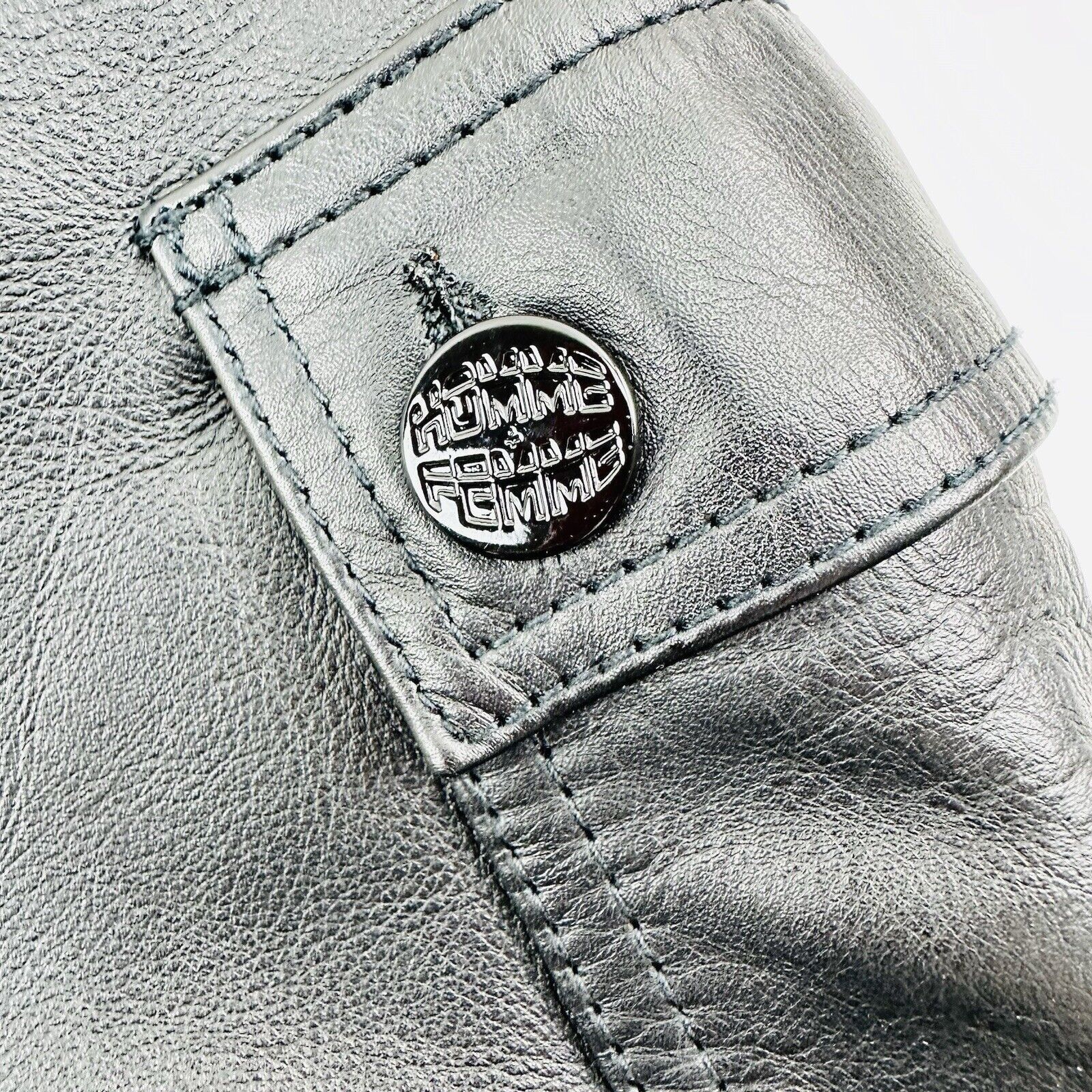 Homme + Femme La HOMME + FEMME LEATHER PANTS NEW SZ 36x32, New Without Tags Size US 36 / EU 52 - 8 Thumbnail