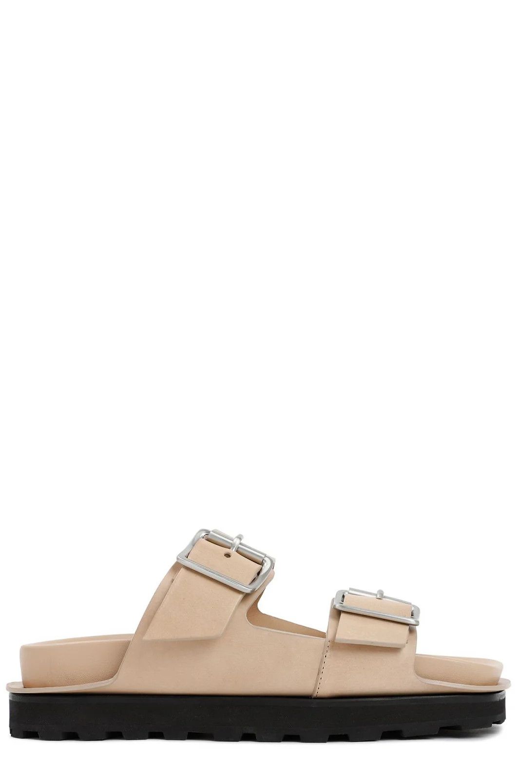 Jil Sander o1y1124 Double Buckle Leather Slippers in Beige Size US 10 / EU 43 - 3 Thumbnail