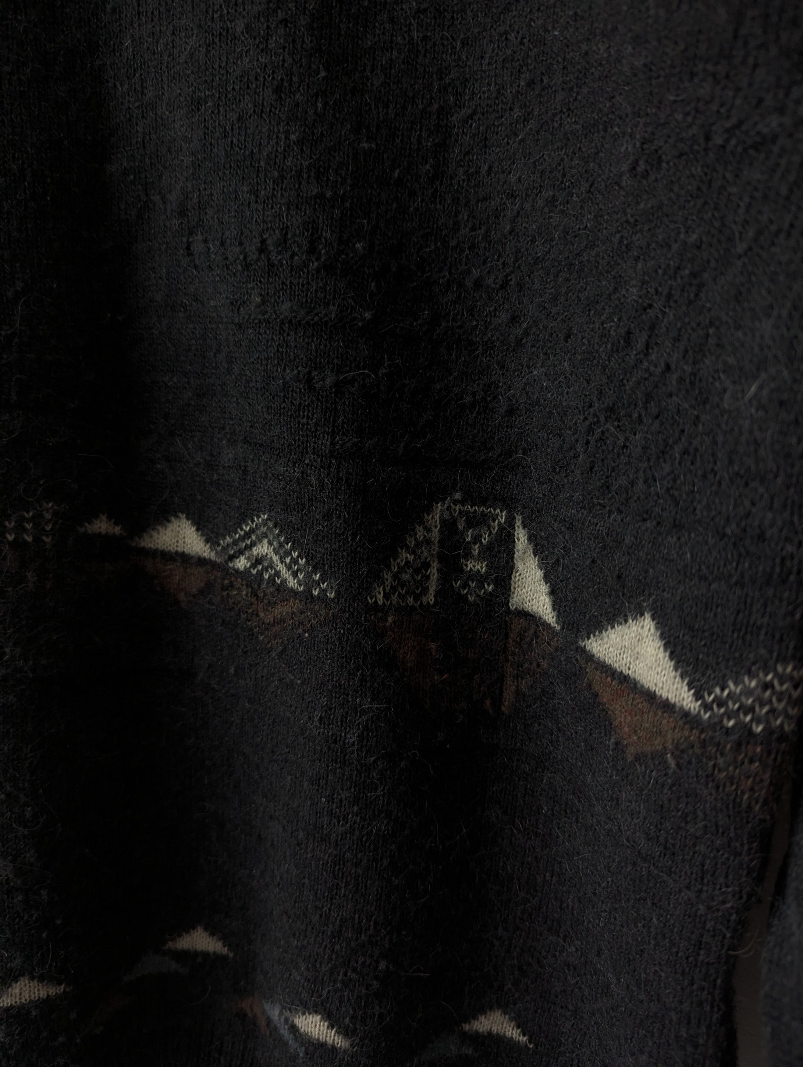 Vintage Breidhof Vintage Wool Blend Knit Sweater Geometric Black Size US M / EU 48-50 / 2 - 4 Thumbnail