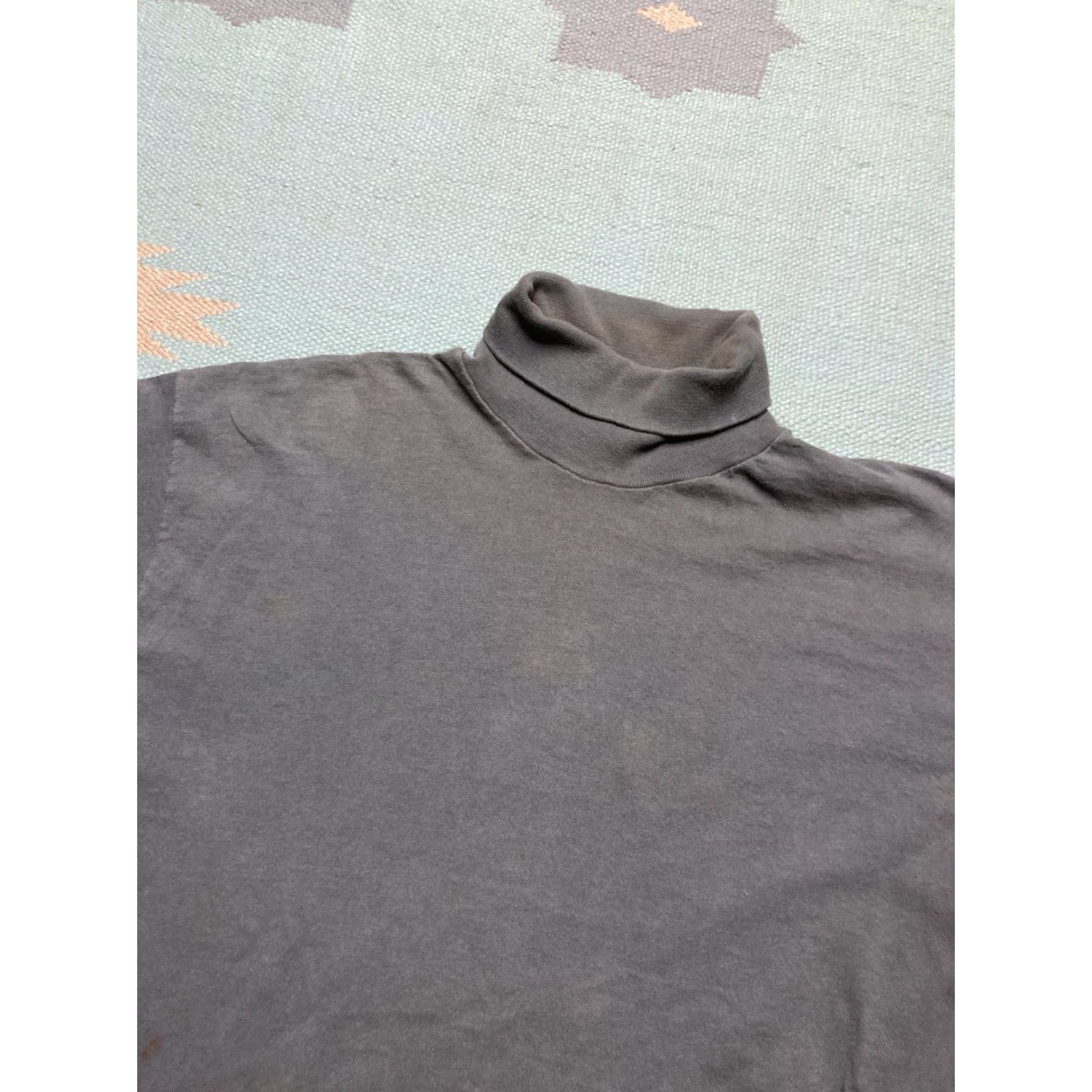 Fruit Of The Loom VINTAGE 80s 90s Fruit of the Loom Long Sleeve T-Shirt Cotton Black Turtleneck Medium Men Shirts 90s Mens Size US M / EU 48-50 / 2 - 5 Thumbnail