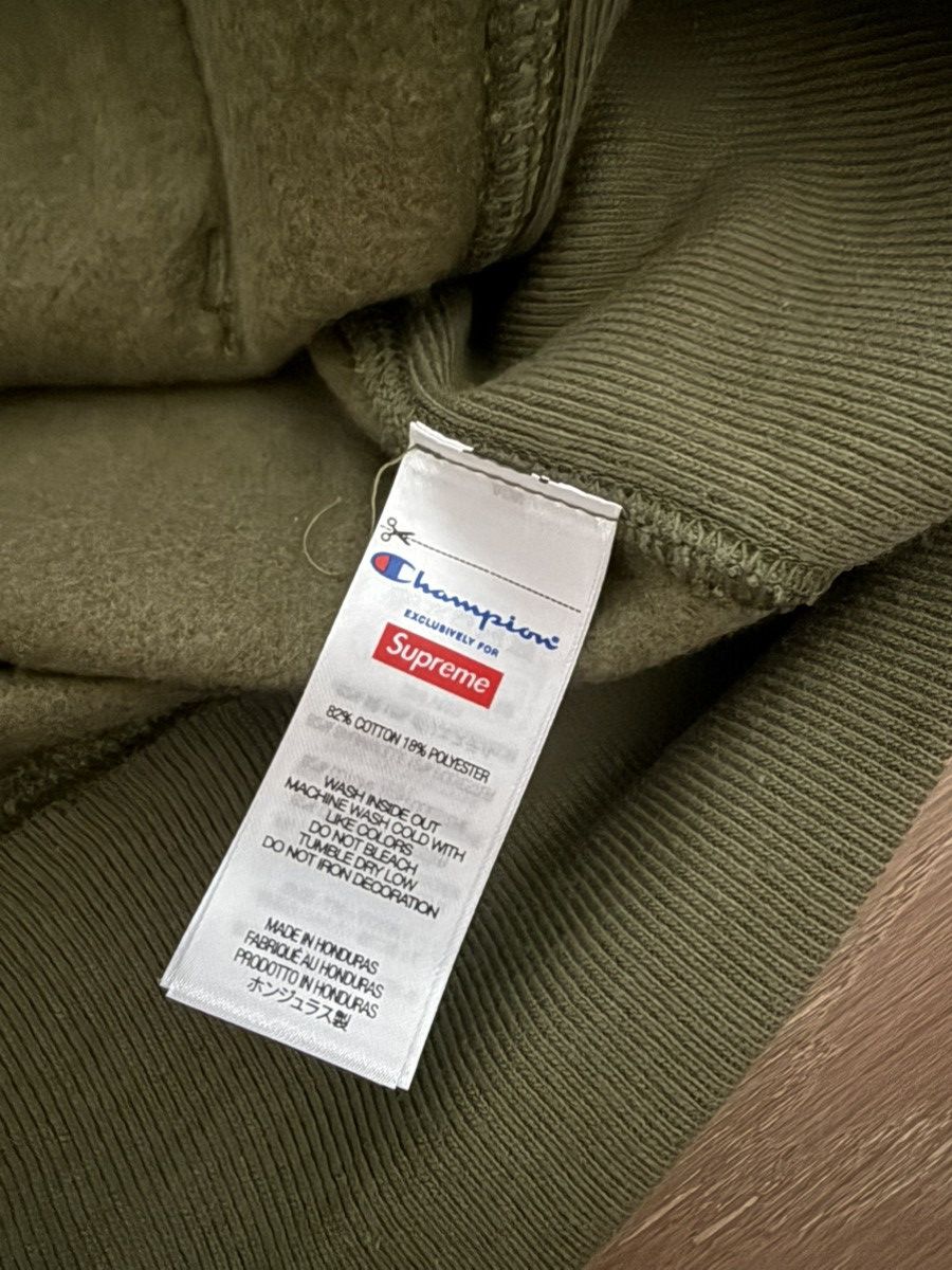 Champion × Supreme Supreme Champion Hooded Sweatshirt Hoodie SS25 Olive Size M Size US M / EU 48-50 / 2 - 6 Thumbnail