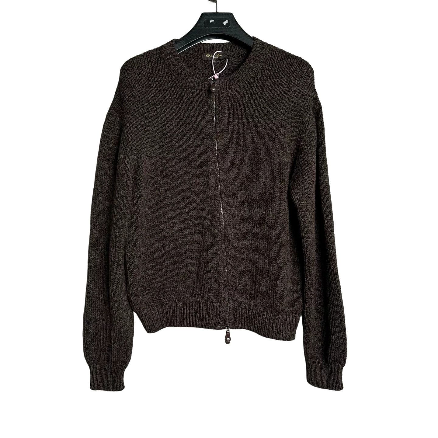 Loro Piana Loro Piana Brown Cotton Zip Cardigan Size 48 Size US M / EU 48-50 / 2 - 1 Thumbnail