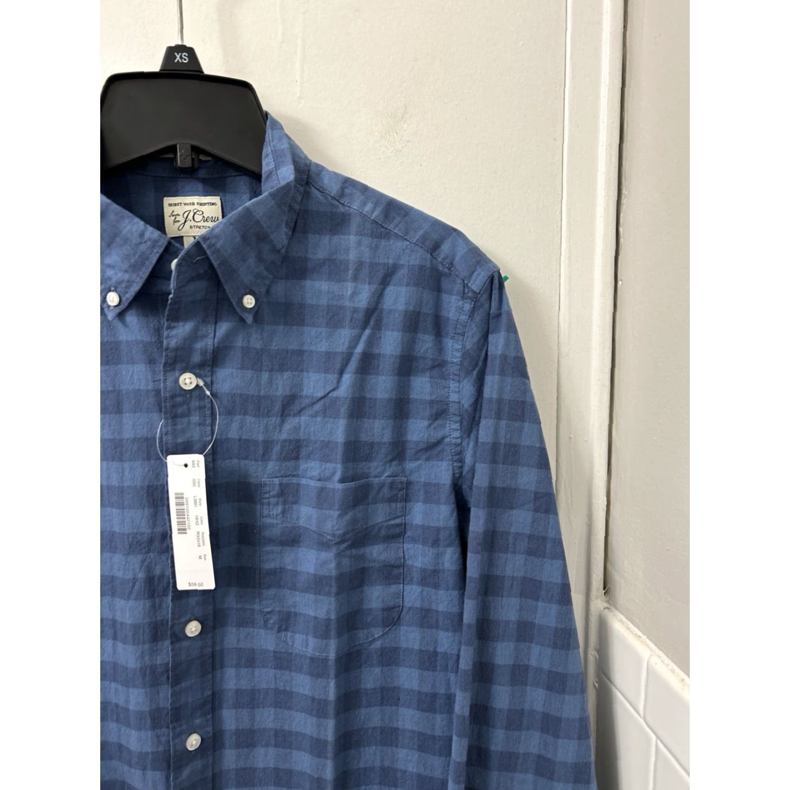 J.Crew VINTAGE J. Crew Shirt Mens Medium Blue Oxford Plaid Button Down Long Sleeve NWT 0 MSRP Size US M / EU 48-50 / 2 - 4 Thumbnail