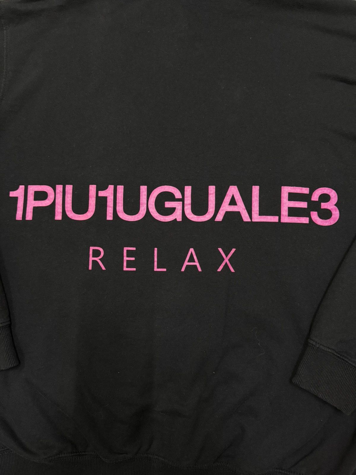 Japanese Brand 1PIU1UGUALE3 pink word pullover sweater hoodie Size US L / EU 52-54 / 3 - 11 Thumbnail