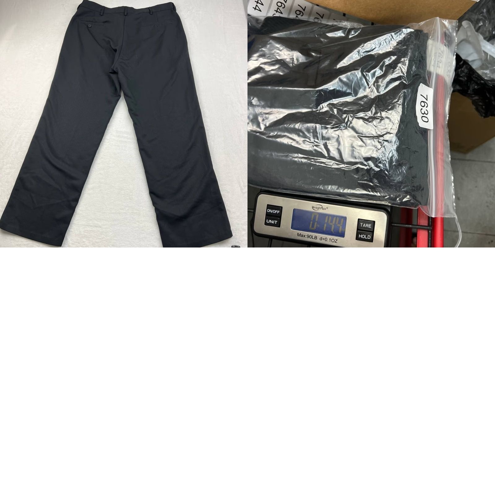 Haggar Haggar Men Jeans Pants Regular Fit High Rise 36x30 Black Denim Chino Straight 5-Pocket Casual Formal Waist 36 Inseam 30 Button Zip Size US 36 / EU 52 - 8 Thumbnail