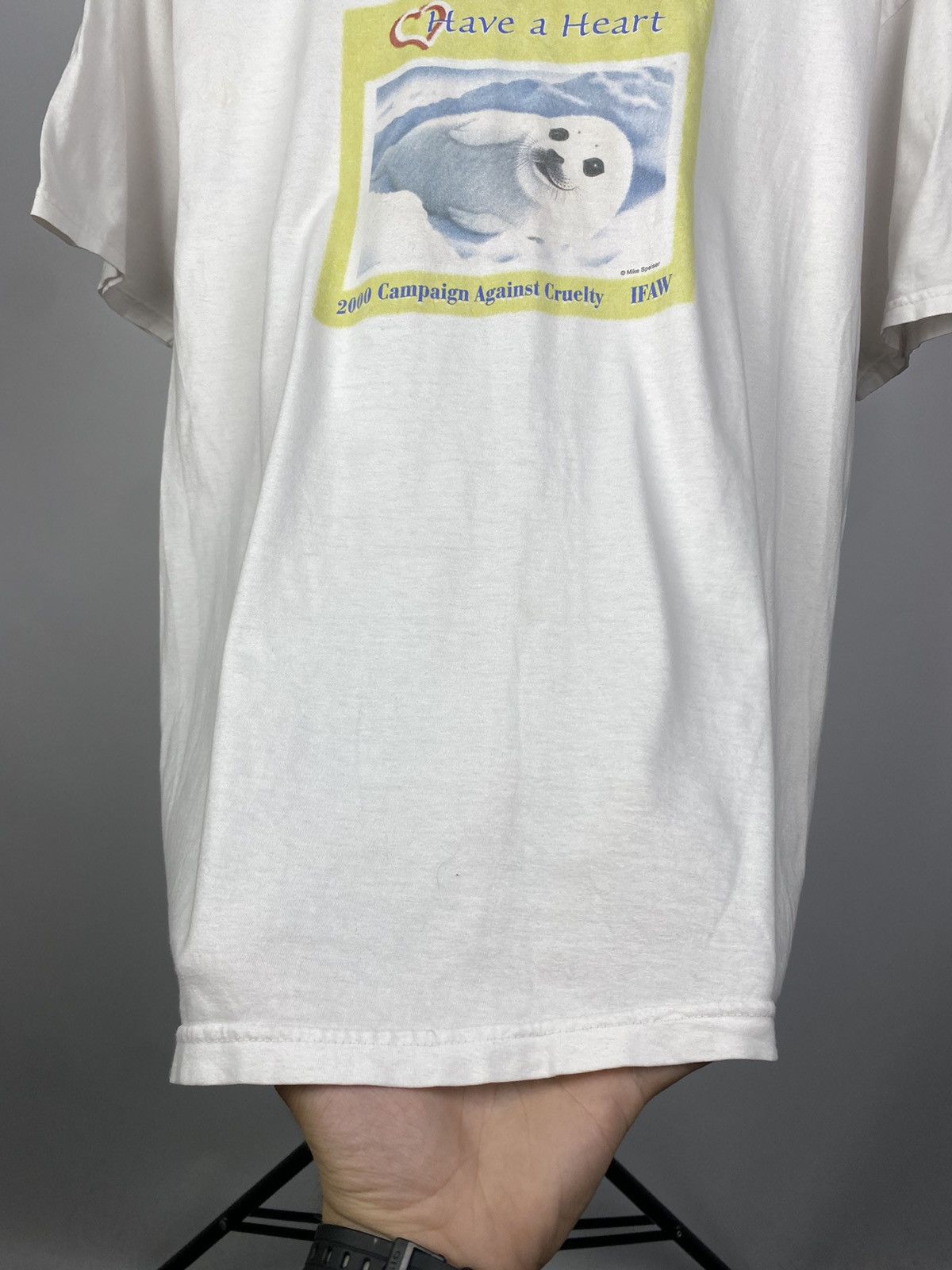 Habitat × Native × Vintage Vintage 2000 IFAW Have a Heart Mike Speiser t-shirt Size US L / EU 52-54 / 3 - 6 Thumbnail
