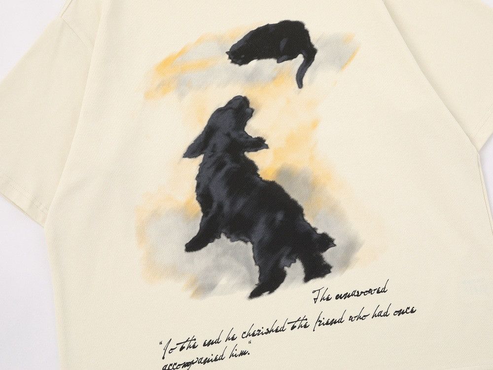 Japanese Brand Animal Cartoon Doodle Short-Sleeve T-Shirt Size US 32 / EU 48 - 4 Thumbnail