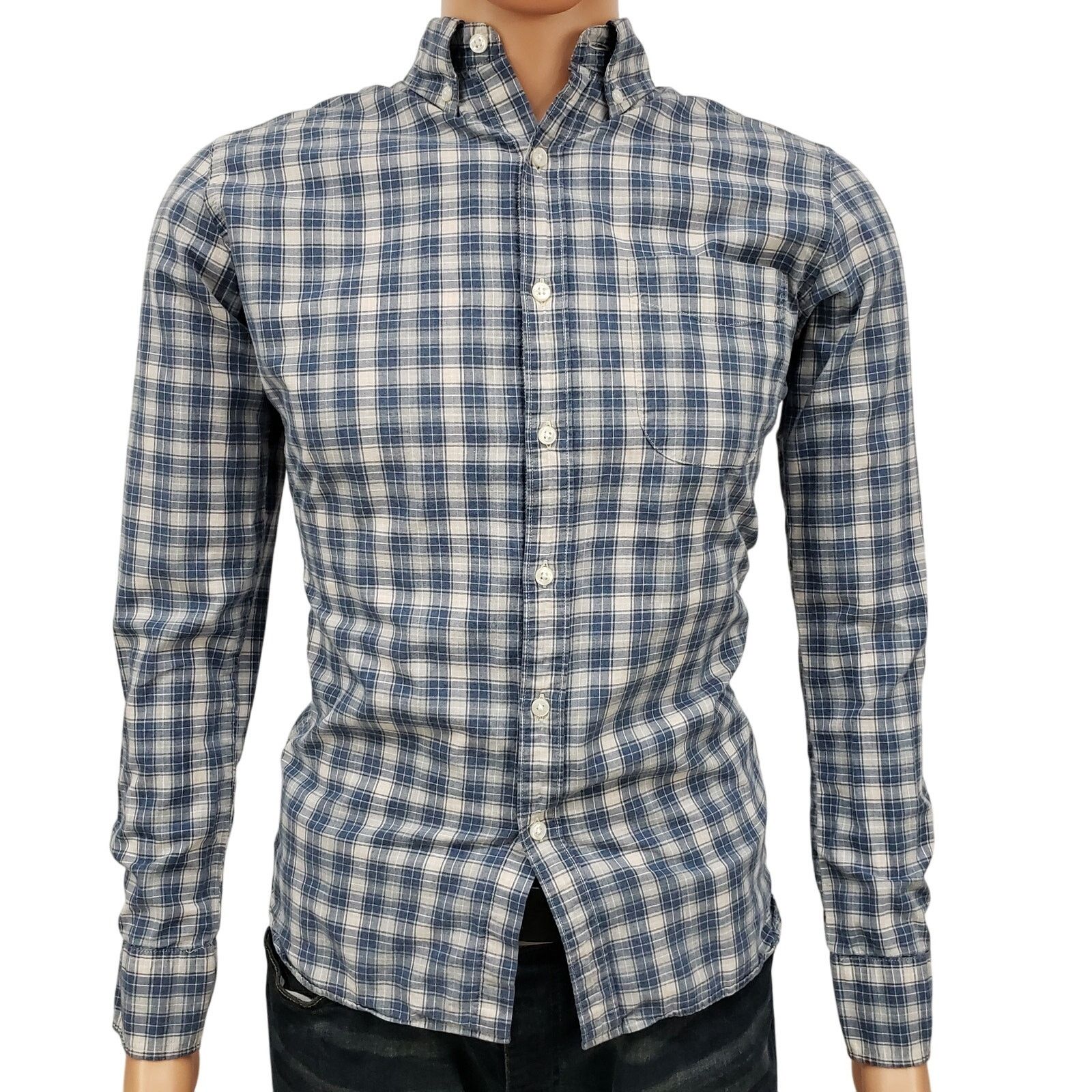 J.Crew J. Crew Shirting Slim Fit Blue Plaid Check Button down S Size US S / EU 44-46 / 1 - 2 Thumbnail