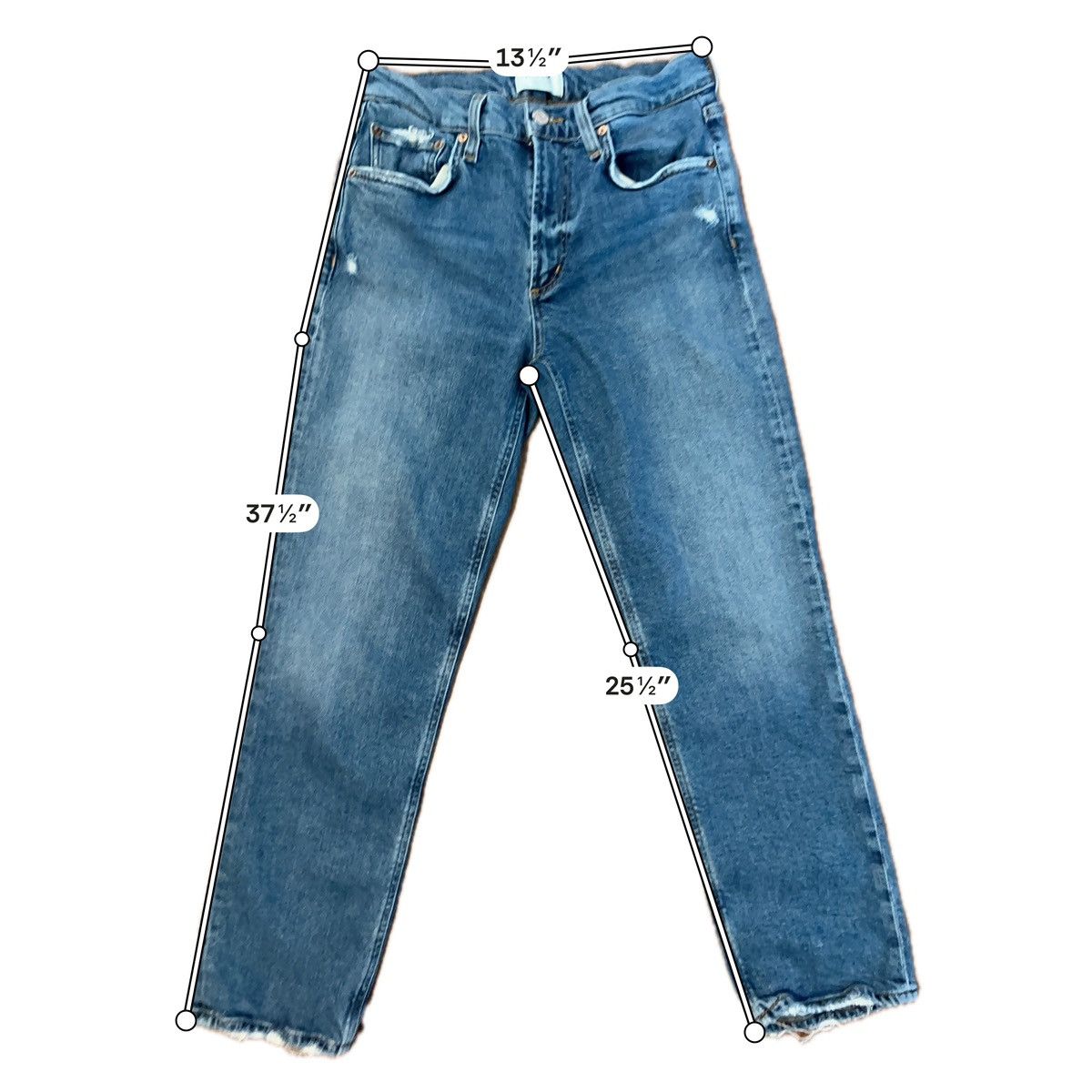 Agolde AGOLDE 90s Pinch Waist Distressed Straight Leg Jeans Size 26 Size 26" / US 2 / IT 38 - 6 Thumbnail