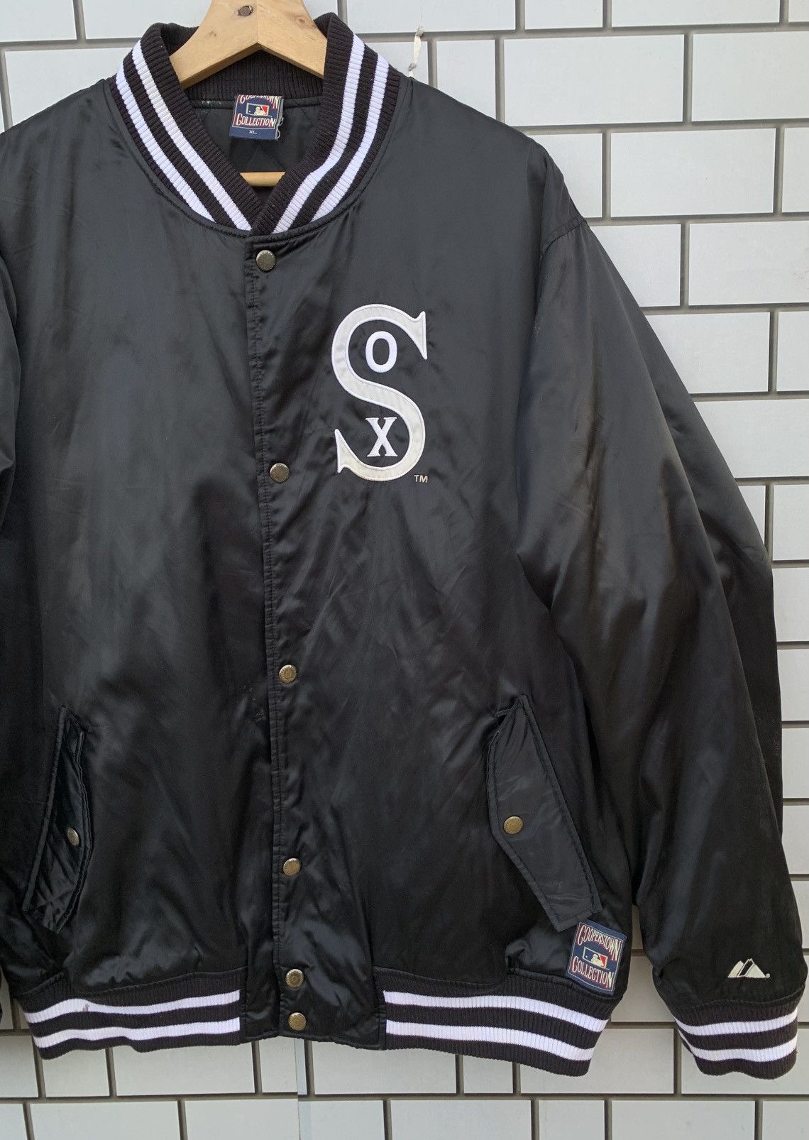 Majestic Vintage MLB SOX Varsity Bomber Jacket Size US XL / EU 56 / 4 - 7 Thumbnail
