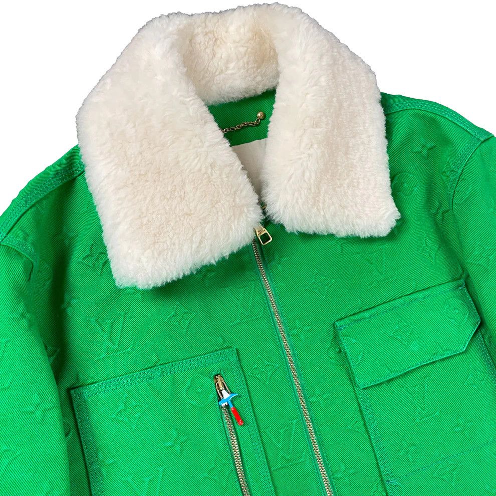 Louis Vuitton Virgil Abloh Workwear Shearling Monogram Denim Jacket Size US M / EU 48-50 / 2 - 4 Thumbnail