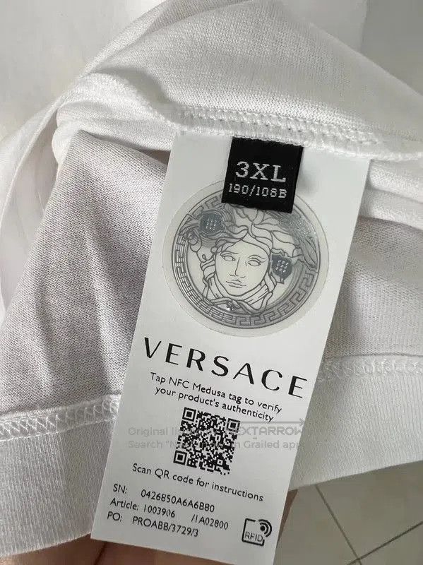 Versace Versace Men's Summer White Cotton T-Shirt . Size US XXL / EU 58 / 5 - 5 Thumbnail