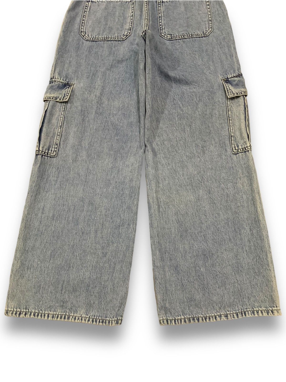 GU × Japanese Brand × Jun Takahashi Vintage Japanese Brand GU Baggy Fatigue Cargo Jeans Size US 30 / EU 46 - 14 Thumbnail