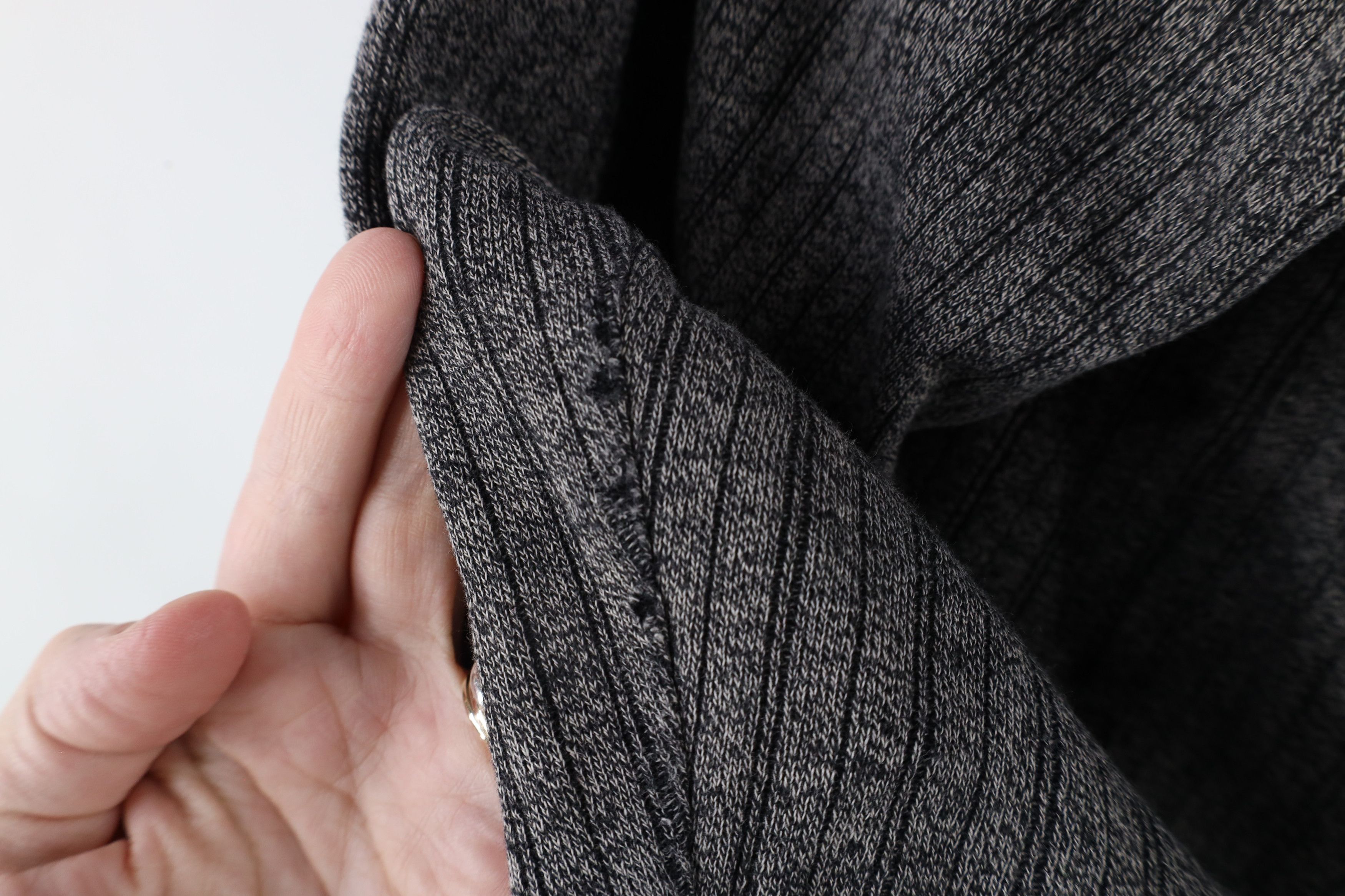 Vintage Vintage 90s Streetwear Ribbed Knit Long Sleeve Polo Shirt Size US M / EU 48-50 / 2 - 7 Thumbnail