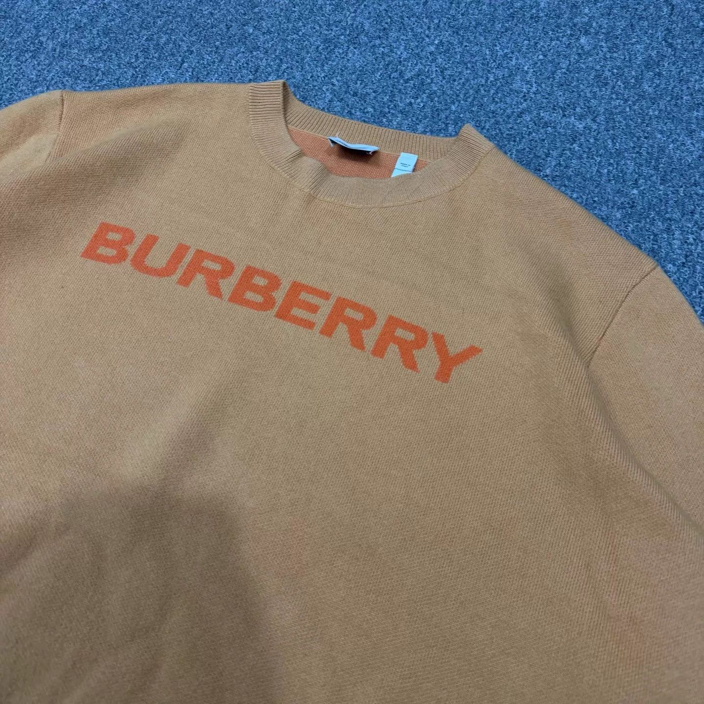 Burberry Burberry Orange Big Logo Wool Sweater XL 99 New Size XL / US 12-14 / IT 48-50 - 3 Thumbnail