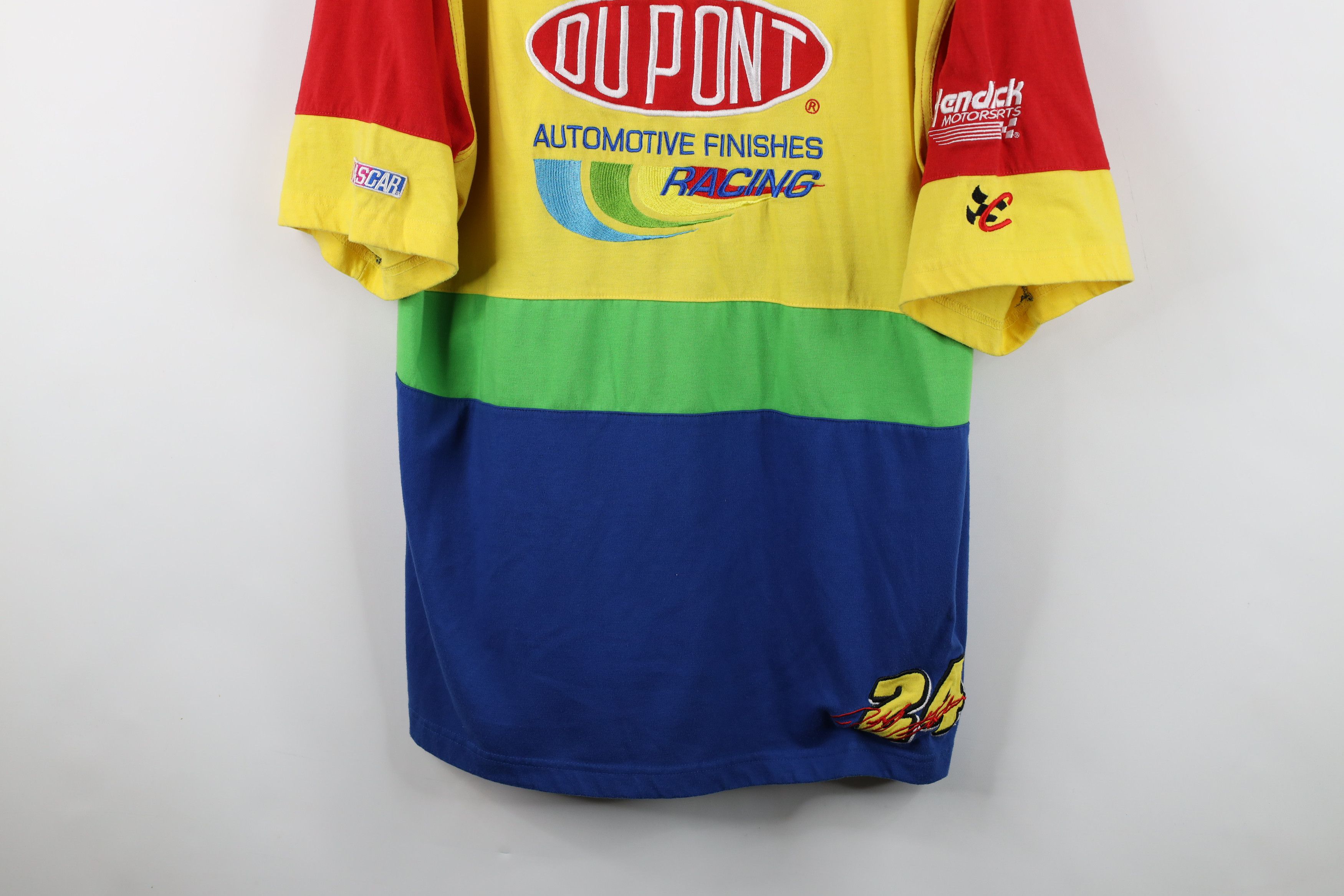 Vintage Vintage 90s NASCAR Striped Jeff Gordon Racing T-Shirt Size US XL / EU 56 / 4 - 3 Thumbnail