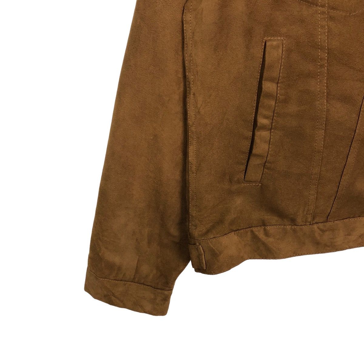 Japanese Brand 🔥VINTAGE SUEDE LEATHER CROPPED JACKET GU JAPAN ISSEY MIYAKE Size US L / EU 52-54 / 3 - 3 Thumbnail