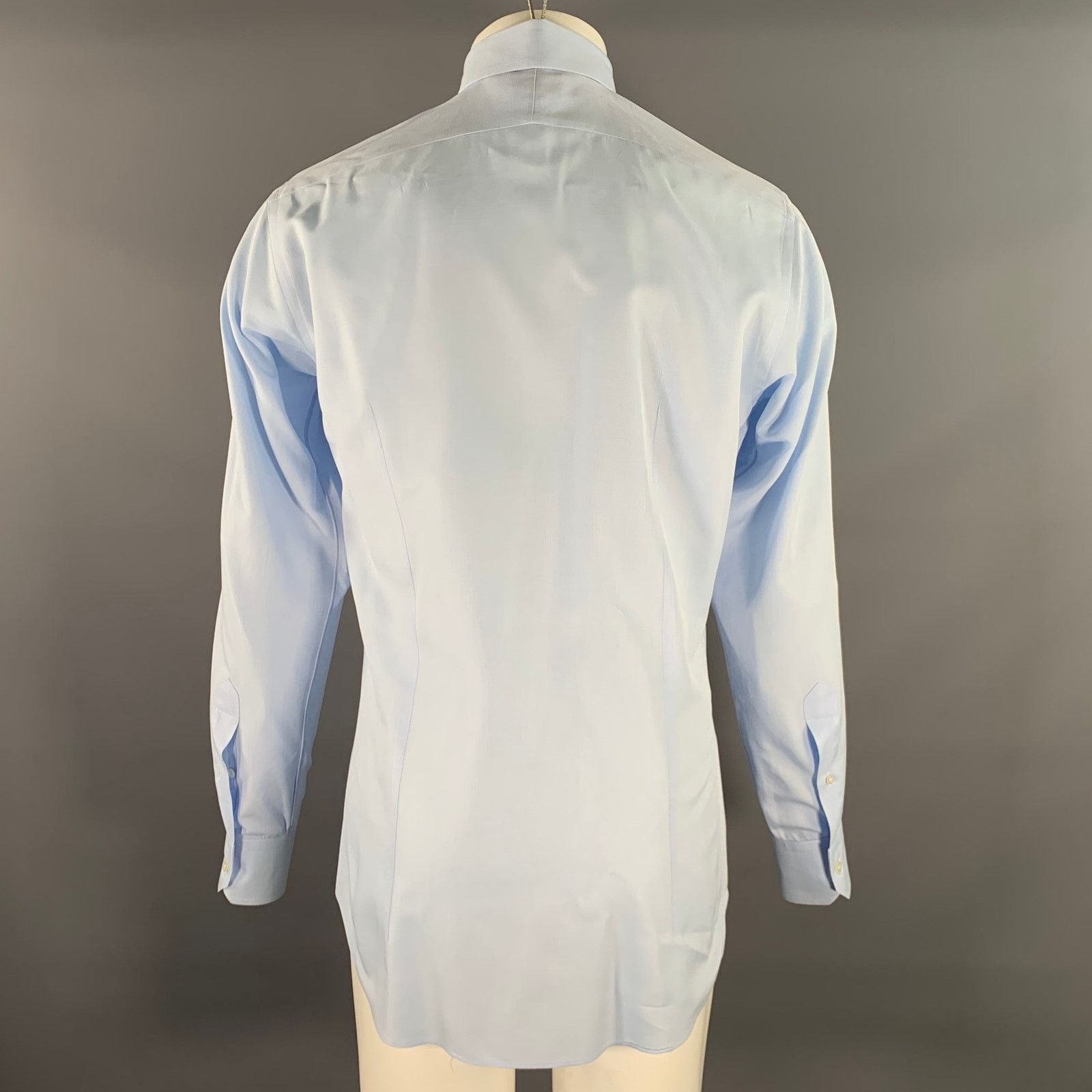Hamilton Size S Blue Light Blue Cotton Spread Collar LS Shirt Size US S / EU 44-46 / 1 - 3 Thumbnail