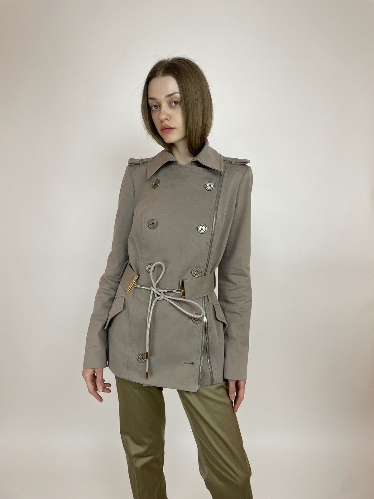 ELISABETTA FRANCHI CELYN b Trench Coat Womens size 44