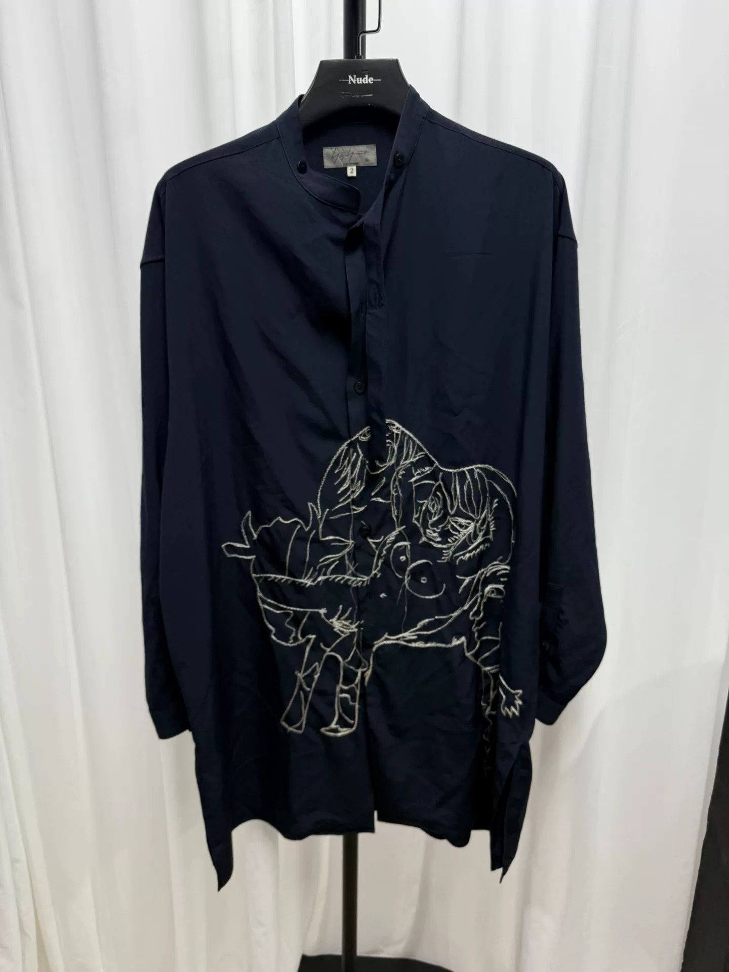 Yohji Yamamoto embroidered silk shirt by yohji yamamoto Size US M / EU 48-50 / 2 - 1 Thumbnail