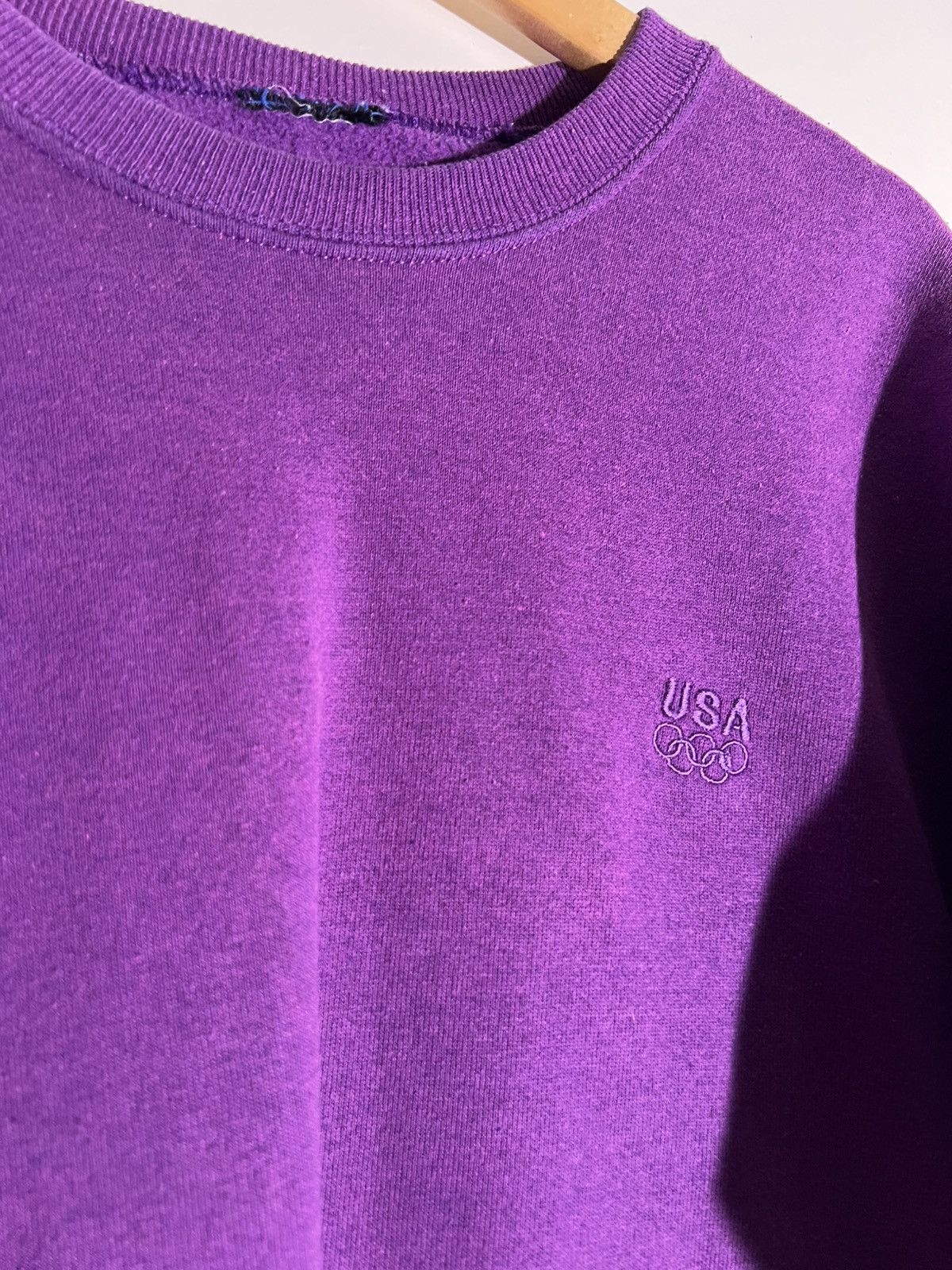 Vintage 90’s VTG Vintage US Olympics Rings Purple Retro Sweatshirt Size US M / EU 48-50 / 2 - 4 Thumbnail