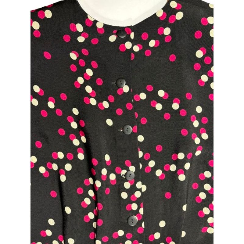 Liz Claiborne Vintage Liz Claiborne Dress Petite 4 Black Polka Dots Size S / US 4 / IT 40 - 7 Thumbnail