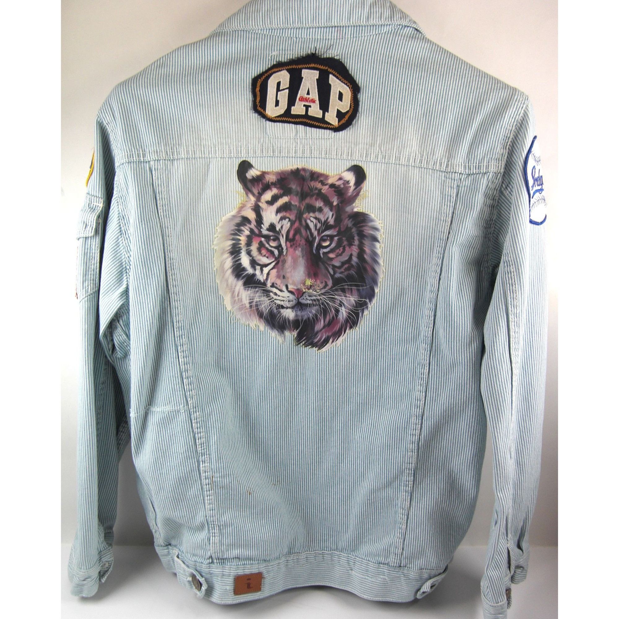 Other Vintage Classic Blue Denim Jean Jacket Distressed Size Large Size US L / EU 52-54 / 3 - 4 Thumbnail