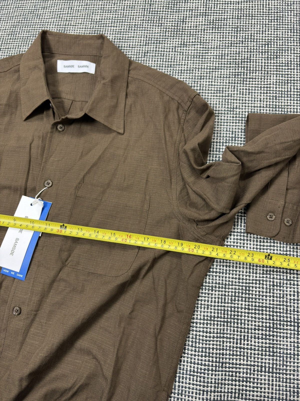 Samsoe Samsoe Samsoe Samsoe rrp175$ liam FF shirt dark earth viscose Size US L / EU 52-54 / 3 - 7 Thumbnail