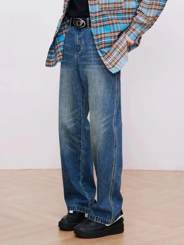 VIBE Vintage washed straight leg heavyweight rare jeans Size US 34 / EU 50 - 1 Thumbnail