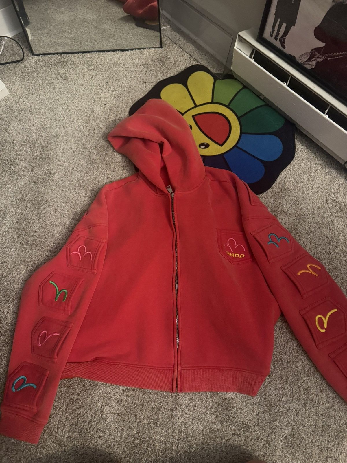 Pre-owned Hmdd X The Gv Gallery Rhdd Lychee Zip In Red