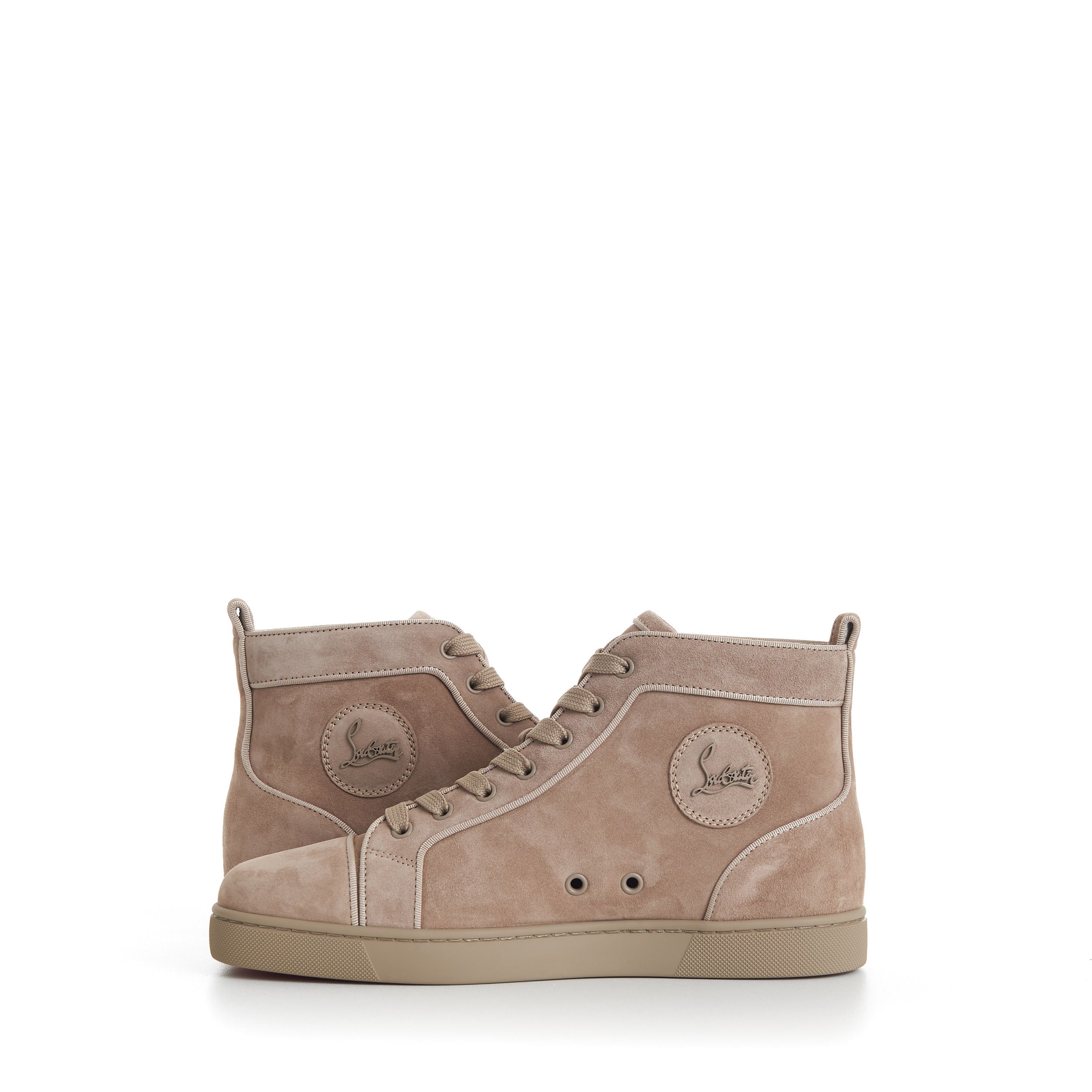 Christian Louboutin Louis High Top Sneakers - Suede, Saharienne Beige Size US 7 / EU 40 - 9 Thumbnail