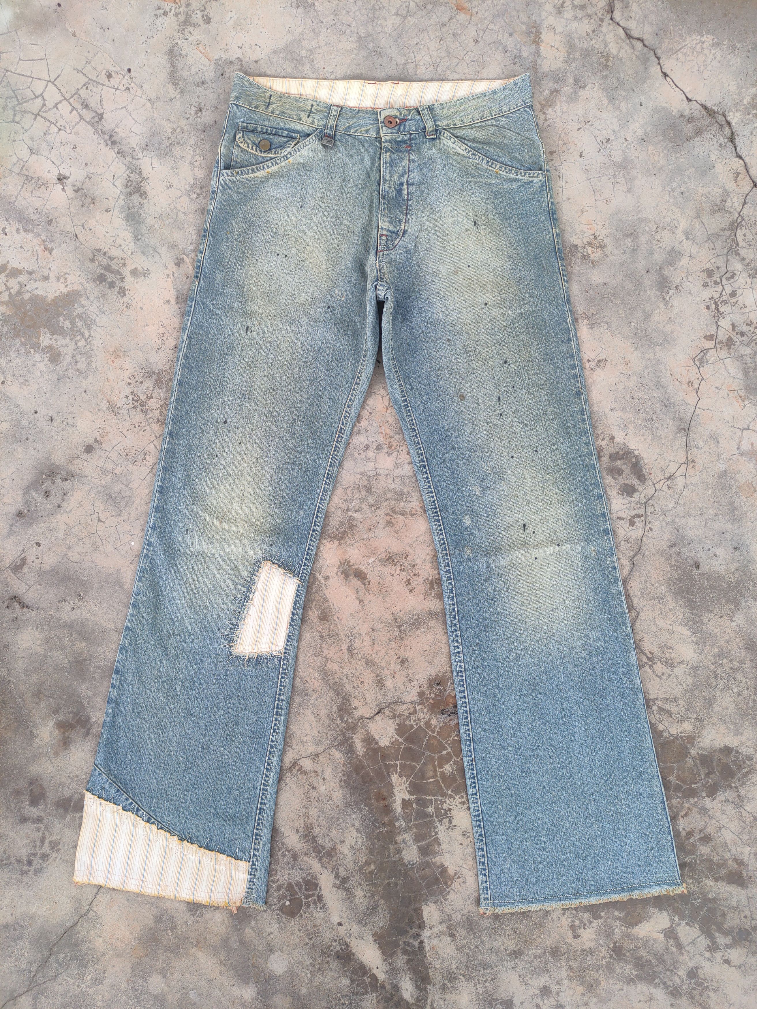 Japanese Brand Vtg japanese flare button fly faded denim jeans pants Size US 32 / EU 48 - 3 Thumbnail