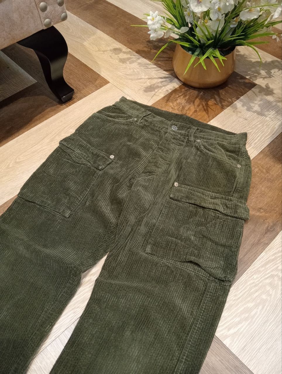 Final Home RARE FINAL HOME ISSEY MIYAKE CORDUROY CARGO PANTS Size US 28 / EU 44 - 4 Thumbnail
