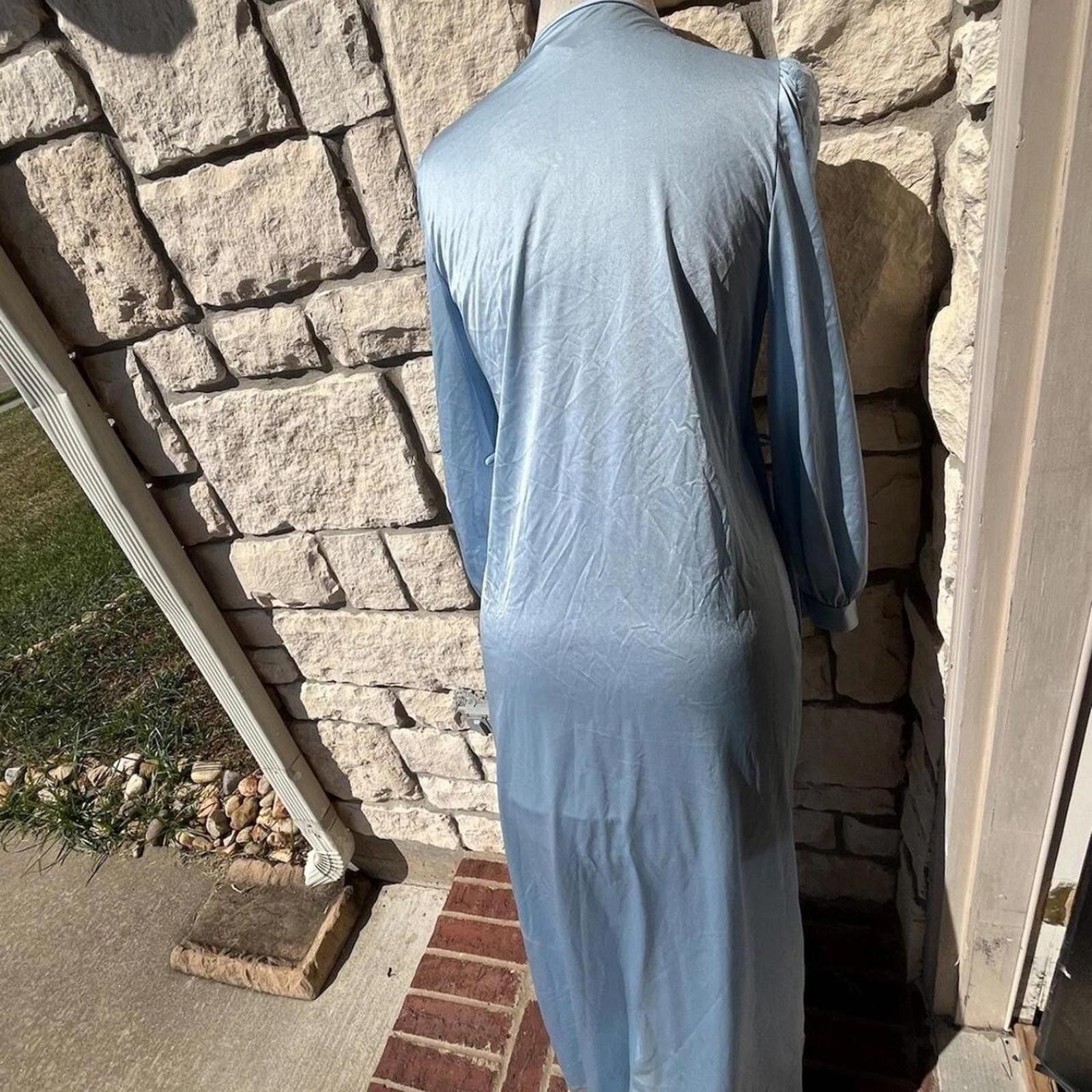 Other Blue vintage 80s maxi dress with lace trim #maxidress Size S / US 4 / IT 40 - 3 Thumbnail