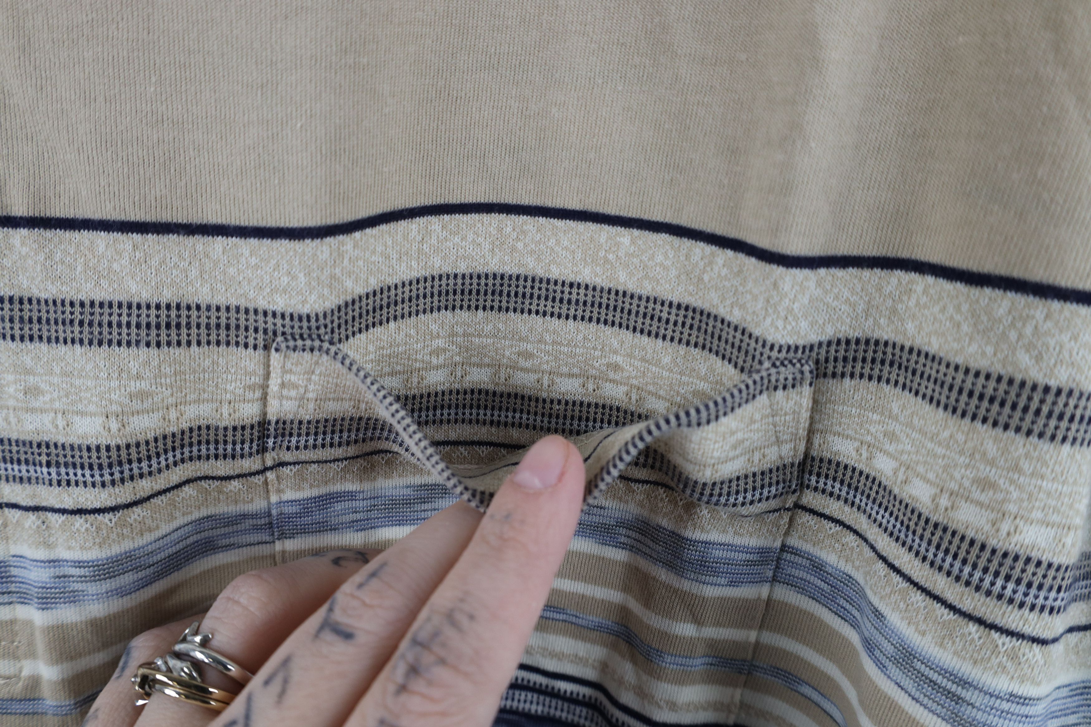Vintage Vintage 90s Streetwear Striped Knit Golf Polo Shirt Size US XL / EU 56 / 4 - 6 Thumbnail