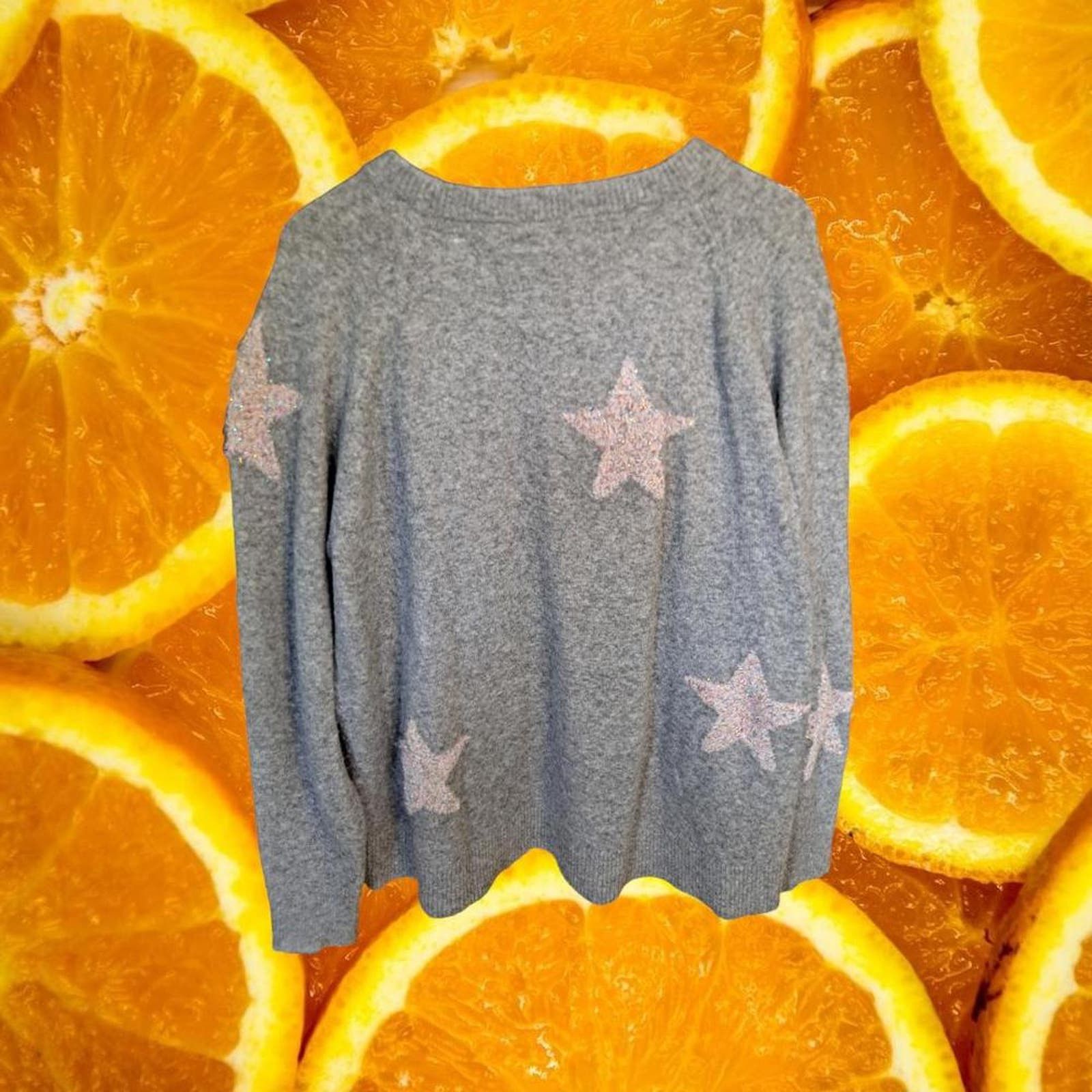 Lou & Grey Lou & Grey for Loft Gray Crew Neck‎ Star Sweater Size XL Size XL / US 12-14 / IT 48-50 - 8 Thumbnail