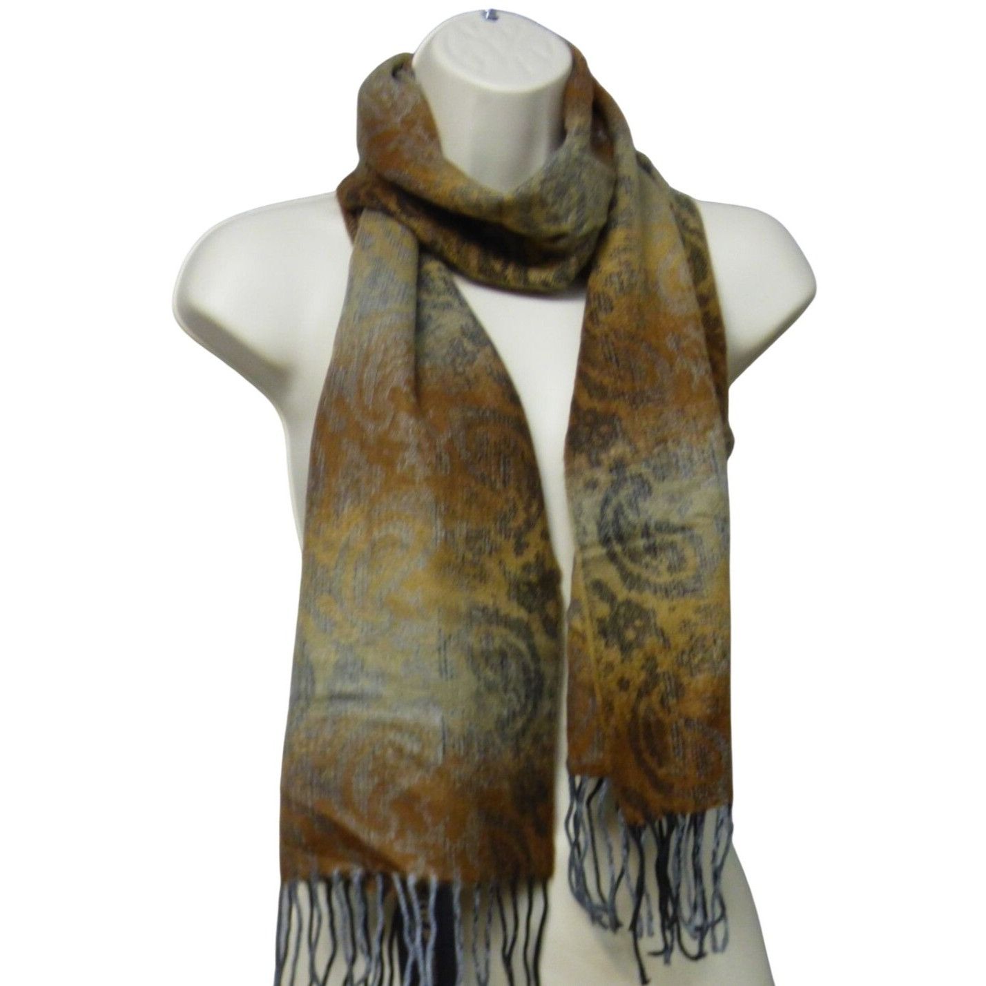 Steve Madden Steve Madden Mid Weight Ombré Paisley Scarf, 11”x 70”, Brown Size ONE SIZE - 8 Thumbnail
